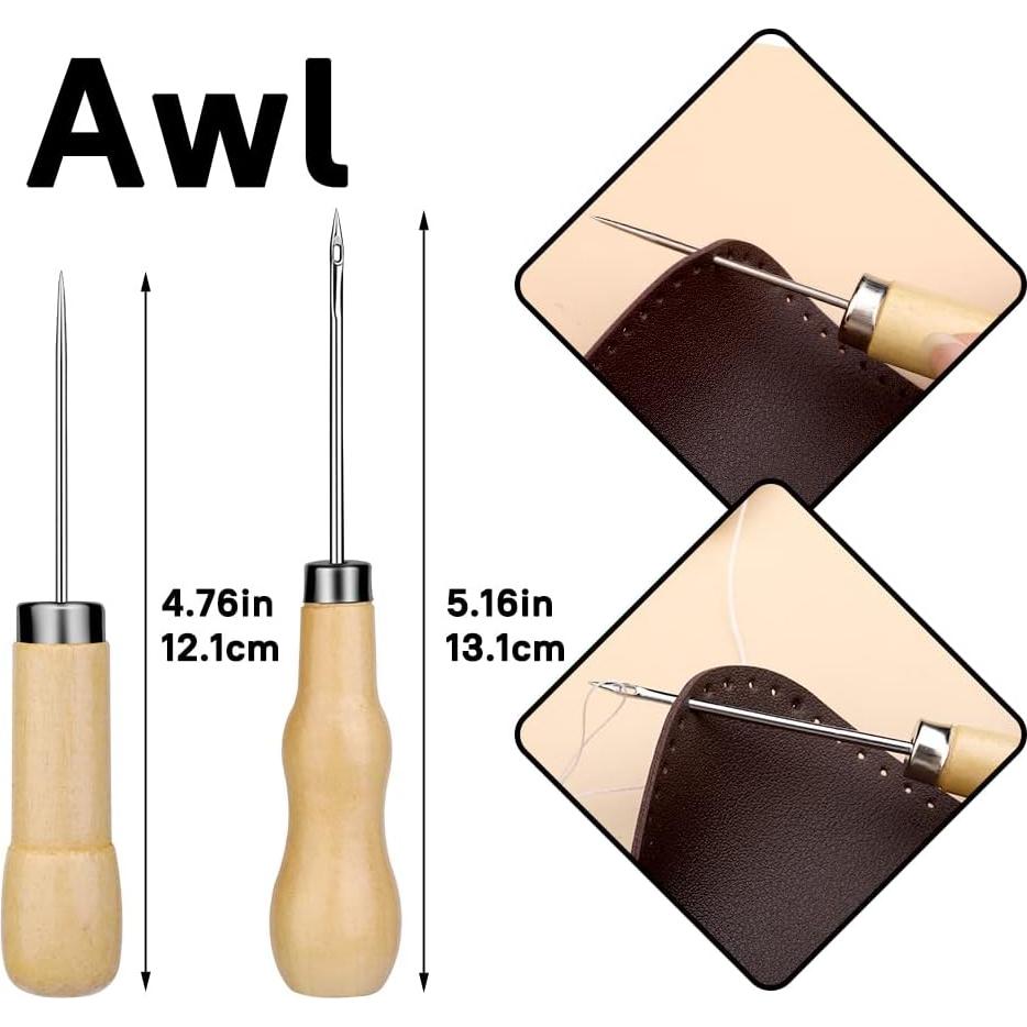 Kit de Costura de Cuero ZXIIXZ 40 Piezas Alta Resistencia