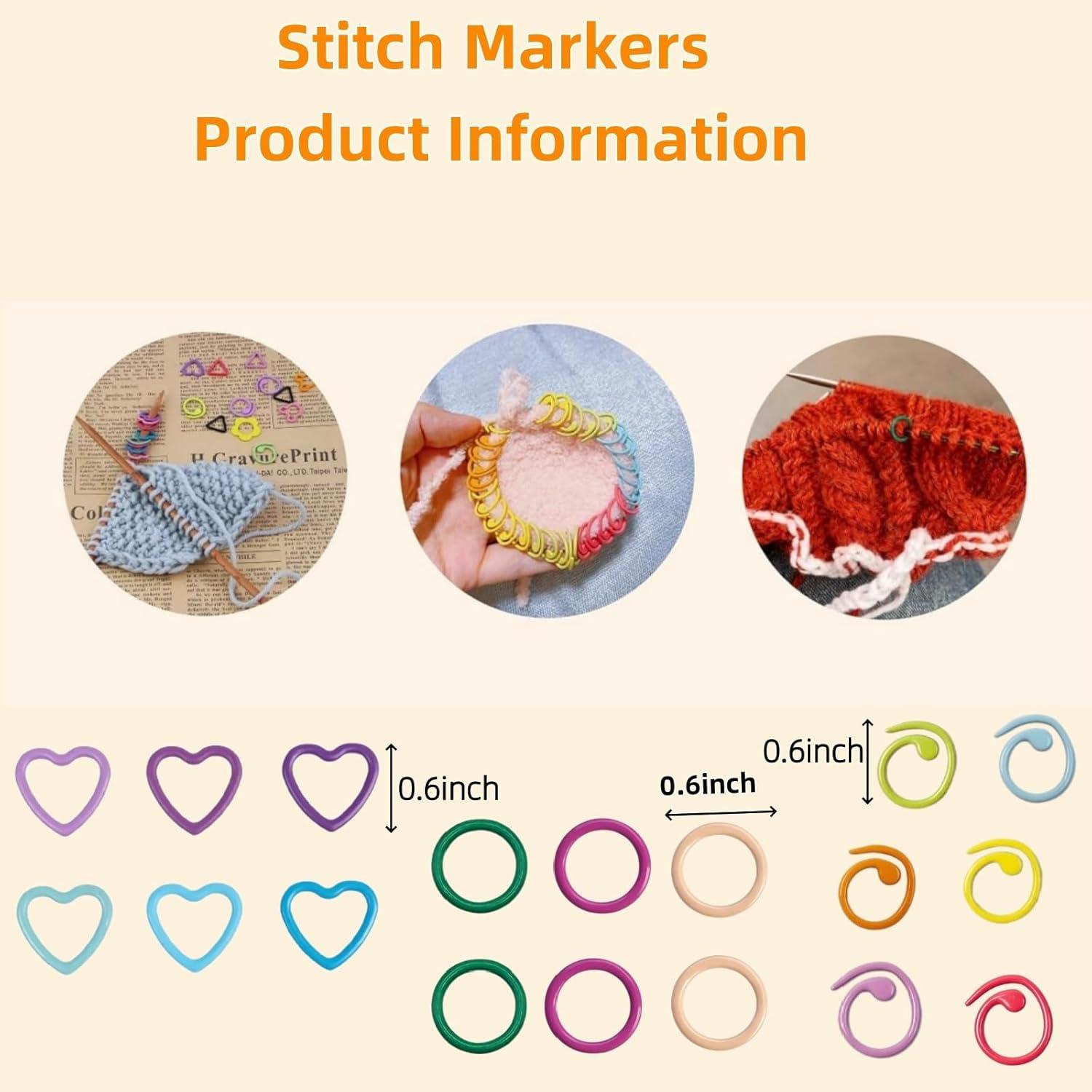 Marcadores de Tejido Hilsayum 50 Piezas Metal Multicolor