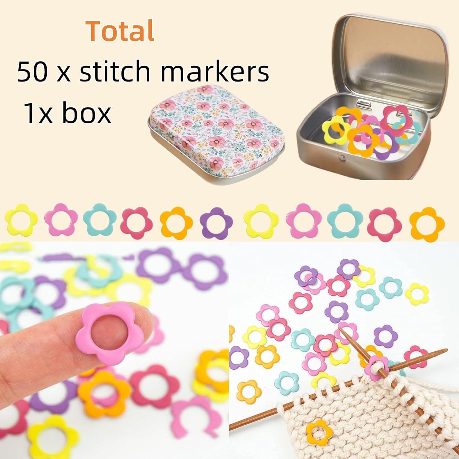 Marcadores de Tejido Hilsayum 50 Piezas Metal Multicolor