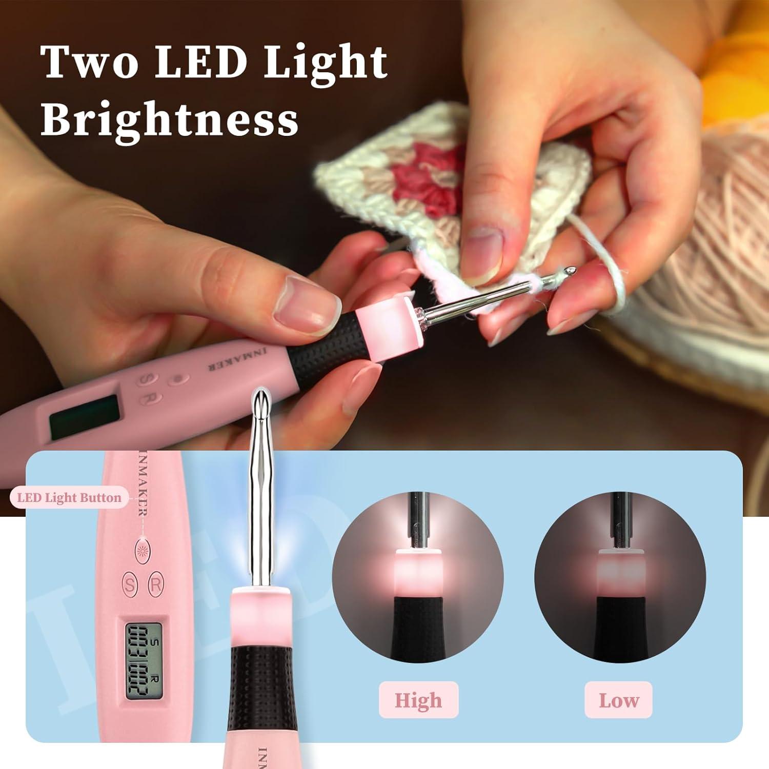 Juego de Ganchillos Iluminados INMAKER 18 en 1 2.0-14.0 mm