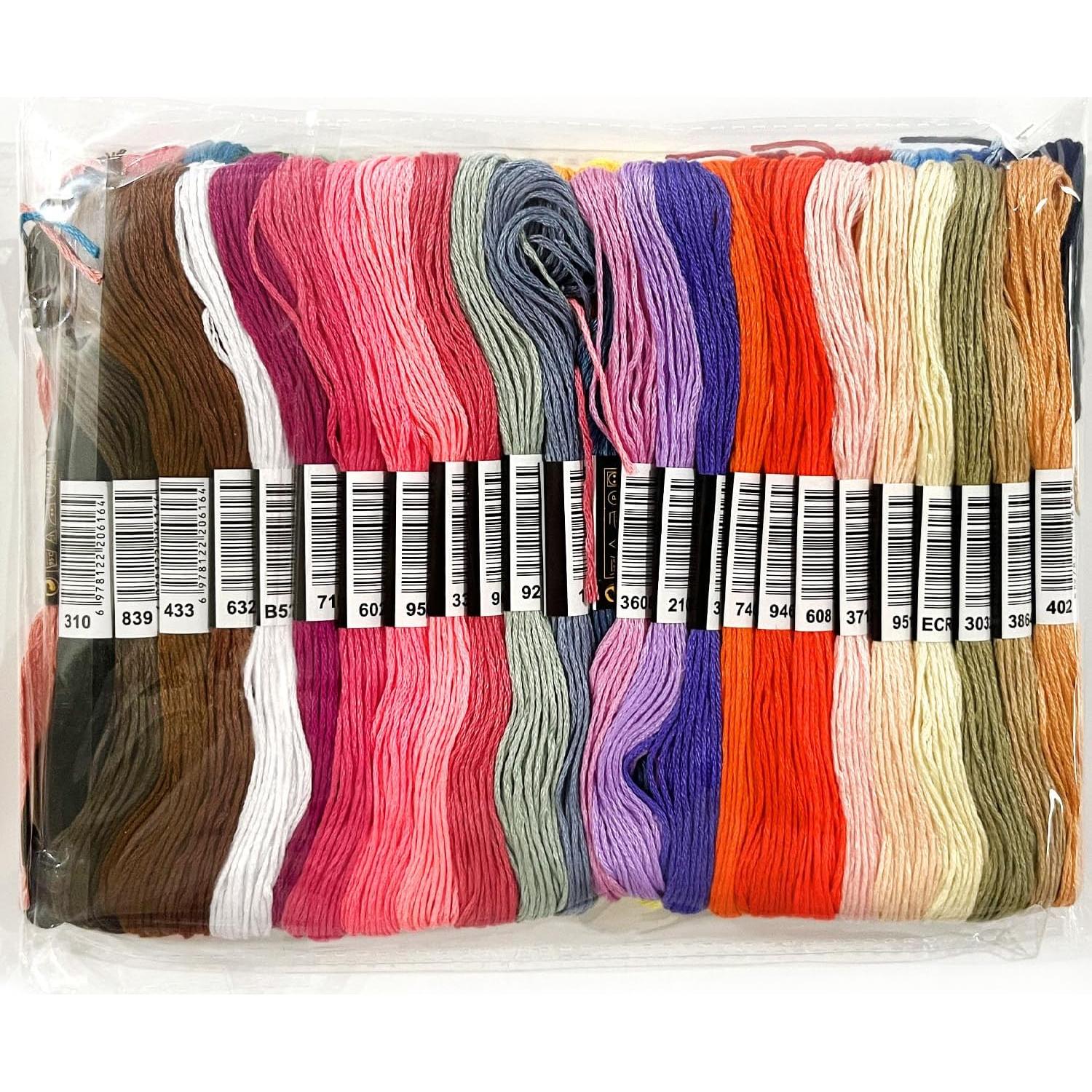 Hilo de Bordado Zhenqing 50 Colores Algodón 7.95m 6 Hebras