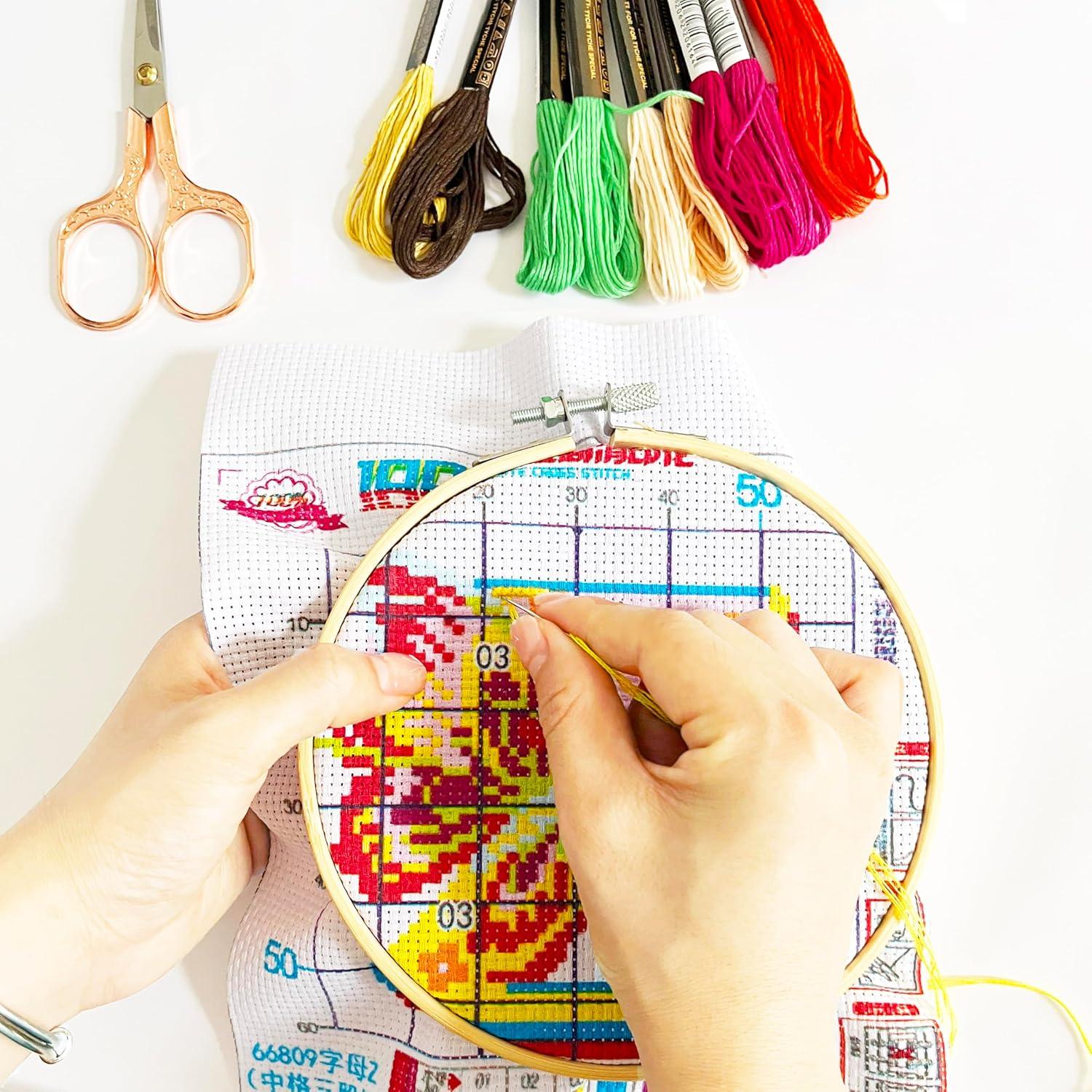 Hilo de Bordado Zhenqing 50 Colores Algodón 7.95m 6 Hebras