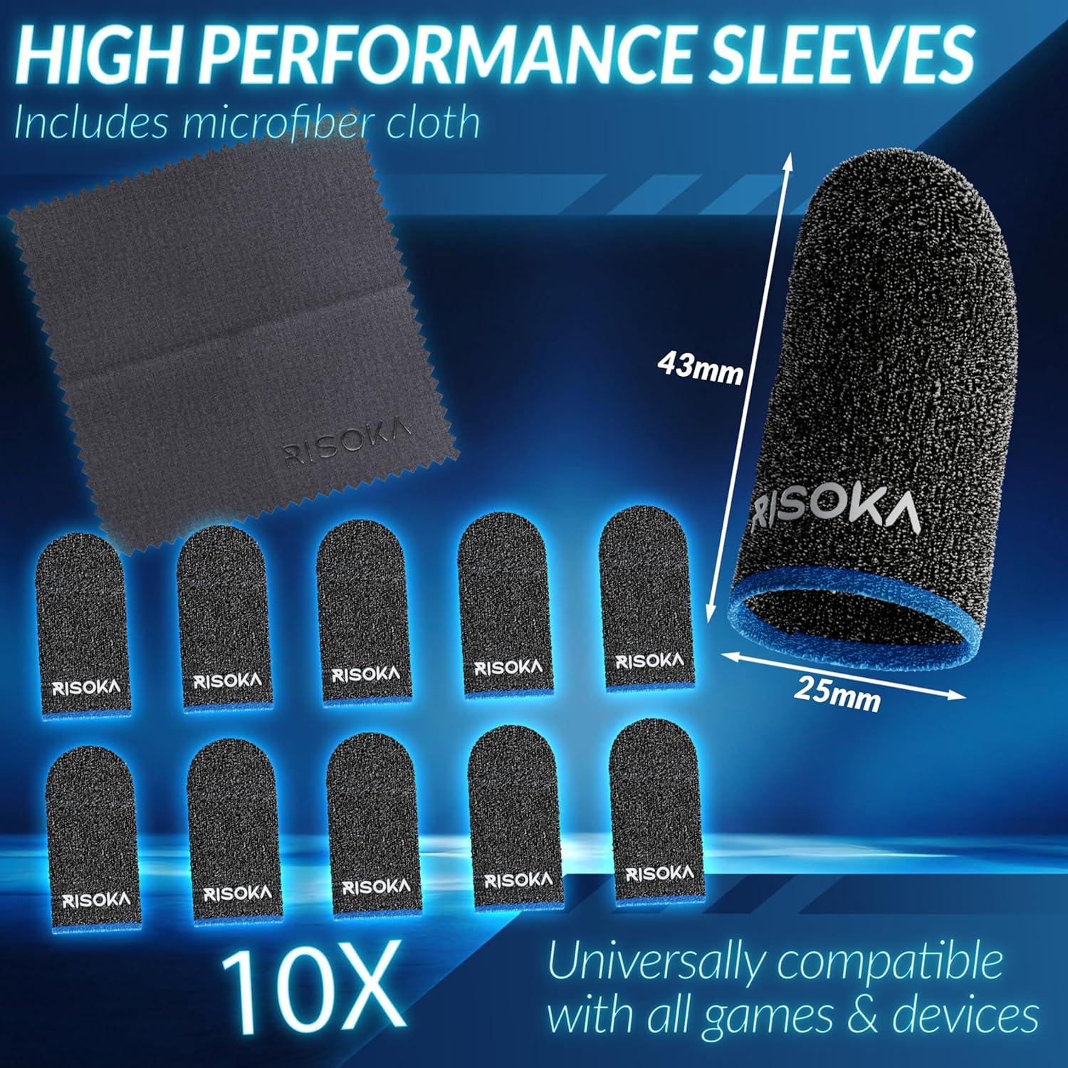 10 Dedales para Juegos Móviles RISOKA - Control Táctil Preciso