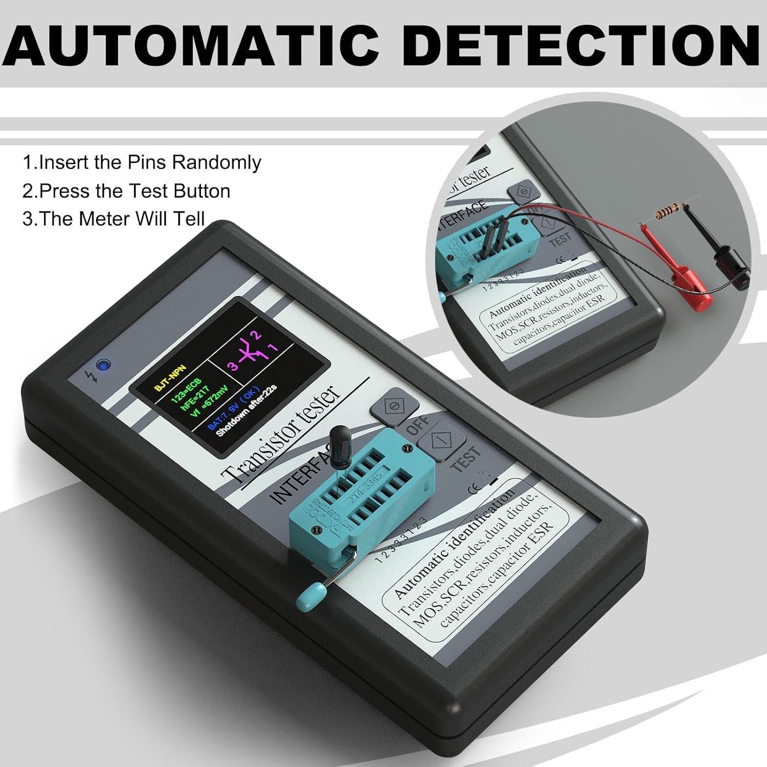 Probador de Transistores DROK - Medidor LCR Multifuncional