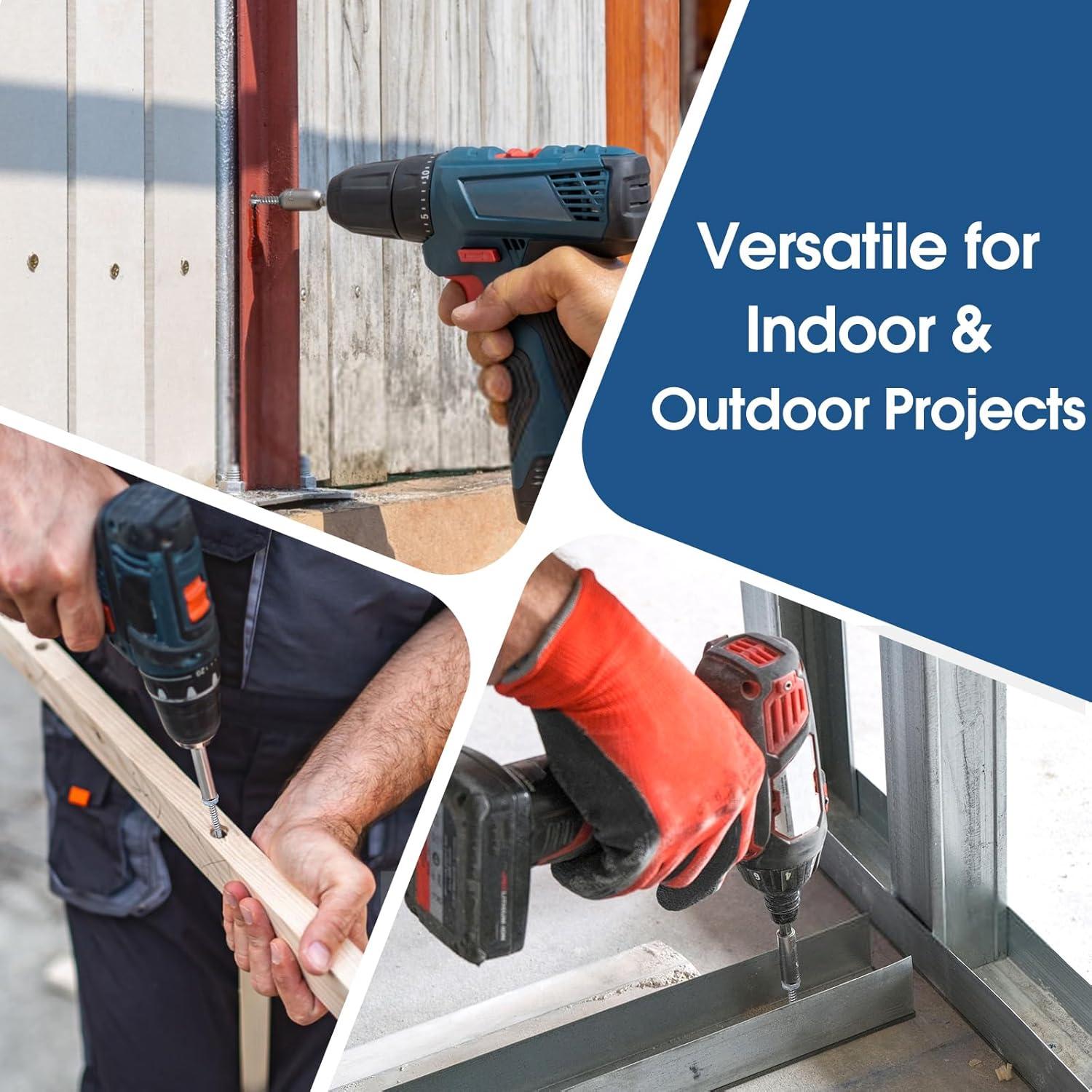 Kit de 145 Tornillos Autoperforantes Acero Inoxidable Oimyalsi