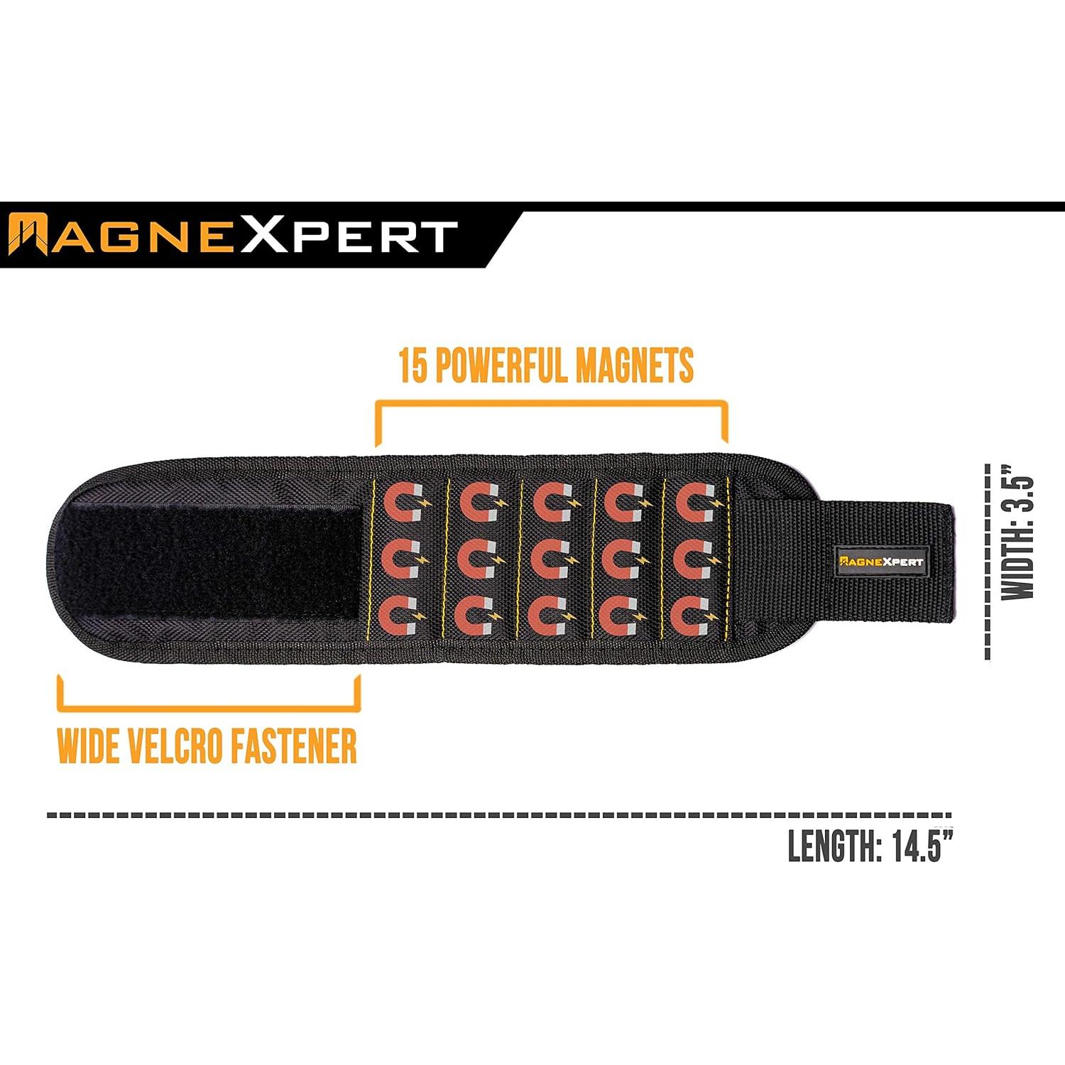Pulsera Magnética Magnelex Magnexpert con 15 Imanes - Negra