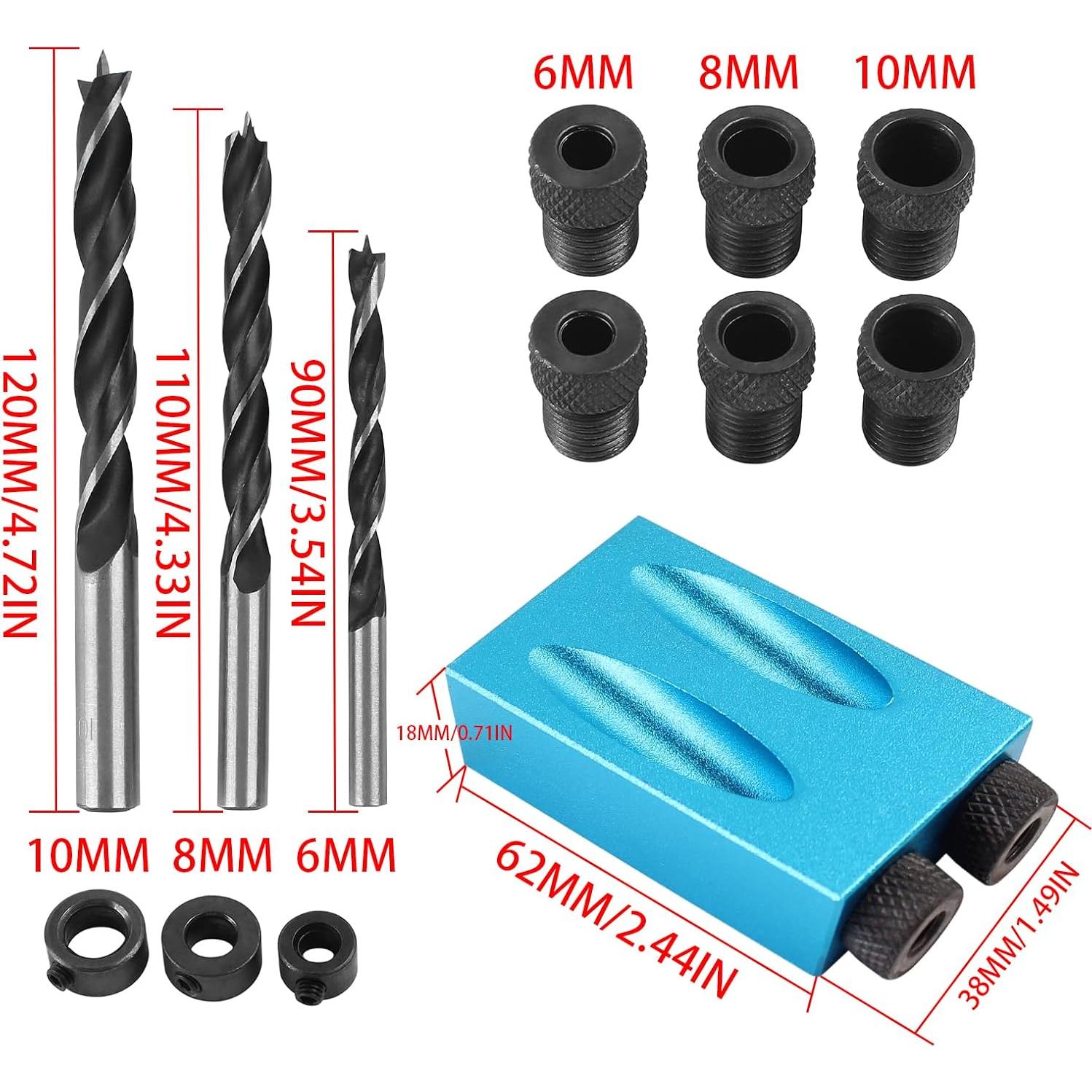 Kit Plantilla Agujeros 15° Aluminio TRUTOPWAY 6/8/10mm