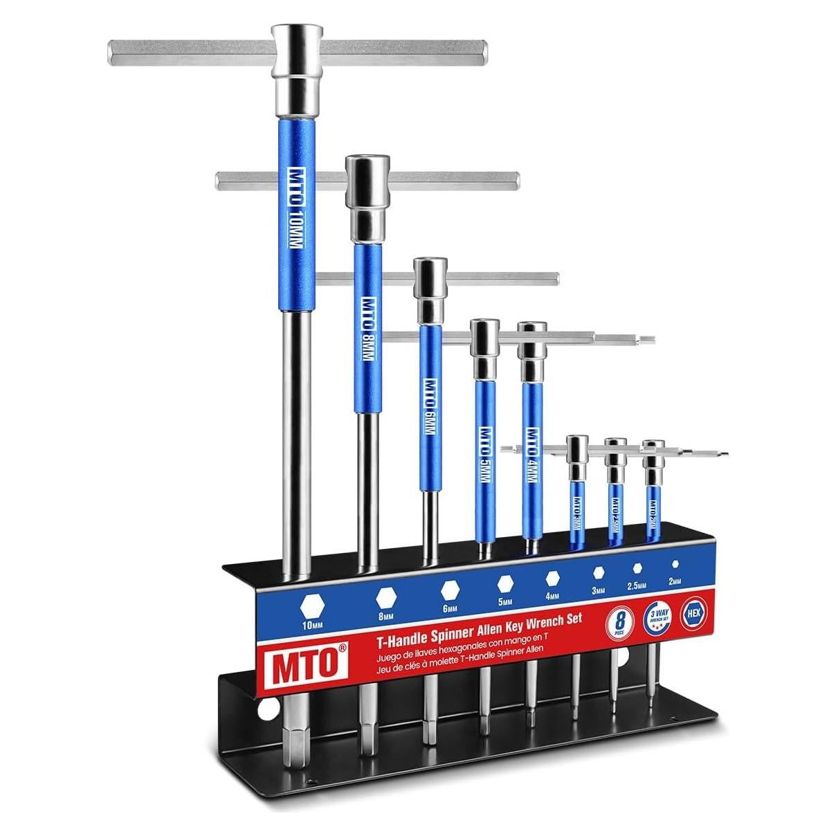 Juego de Llaves Allen MTO 8 Piezas 2-10mm con Soporte