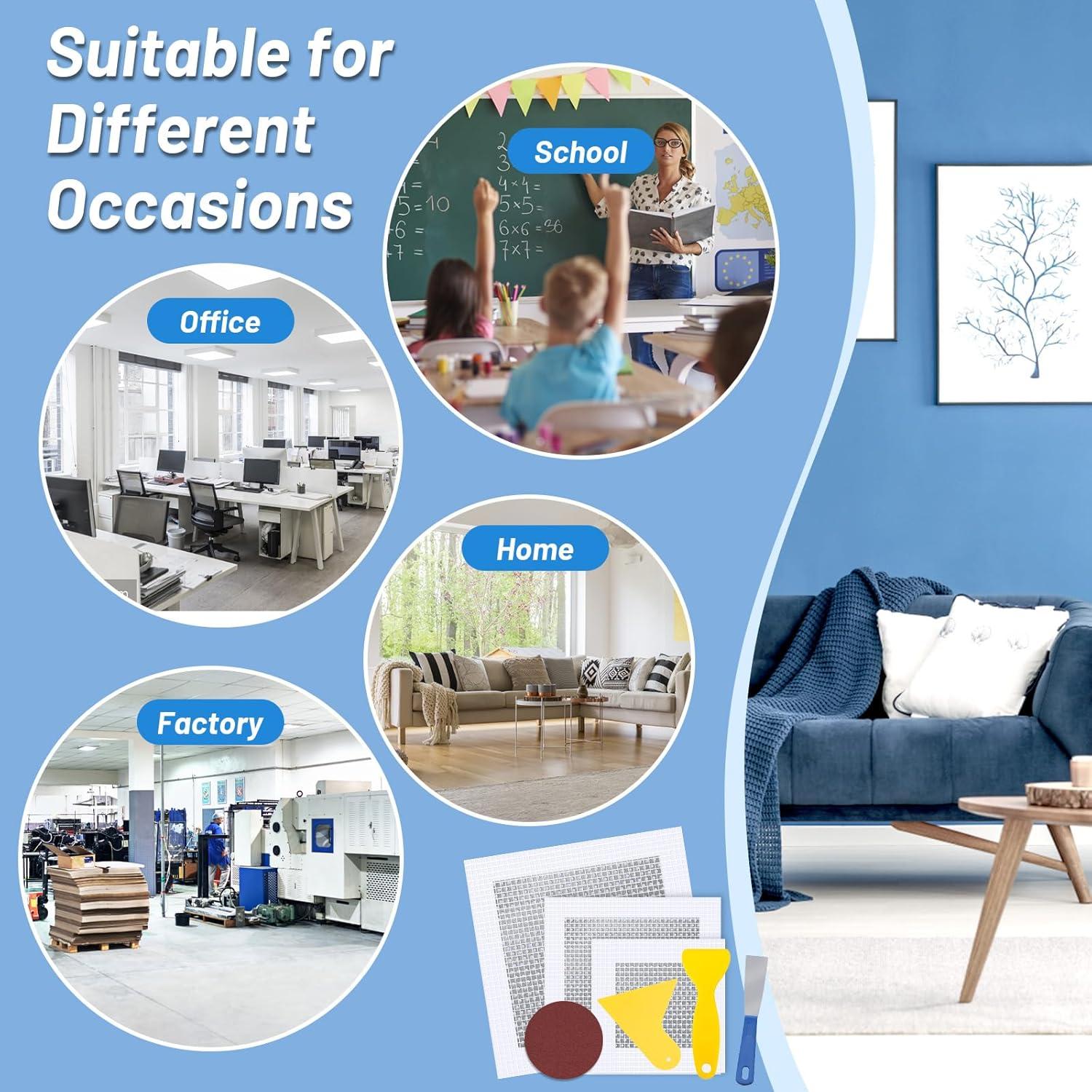 Kit de Parcheo de Pared LifeisLuck 12 PCS 4/6/8 Pulgadas