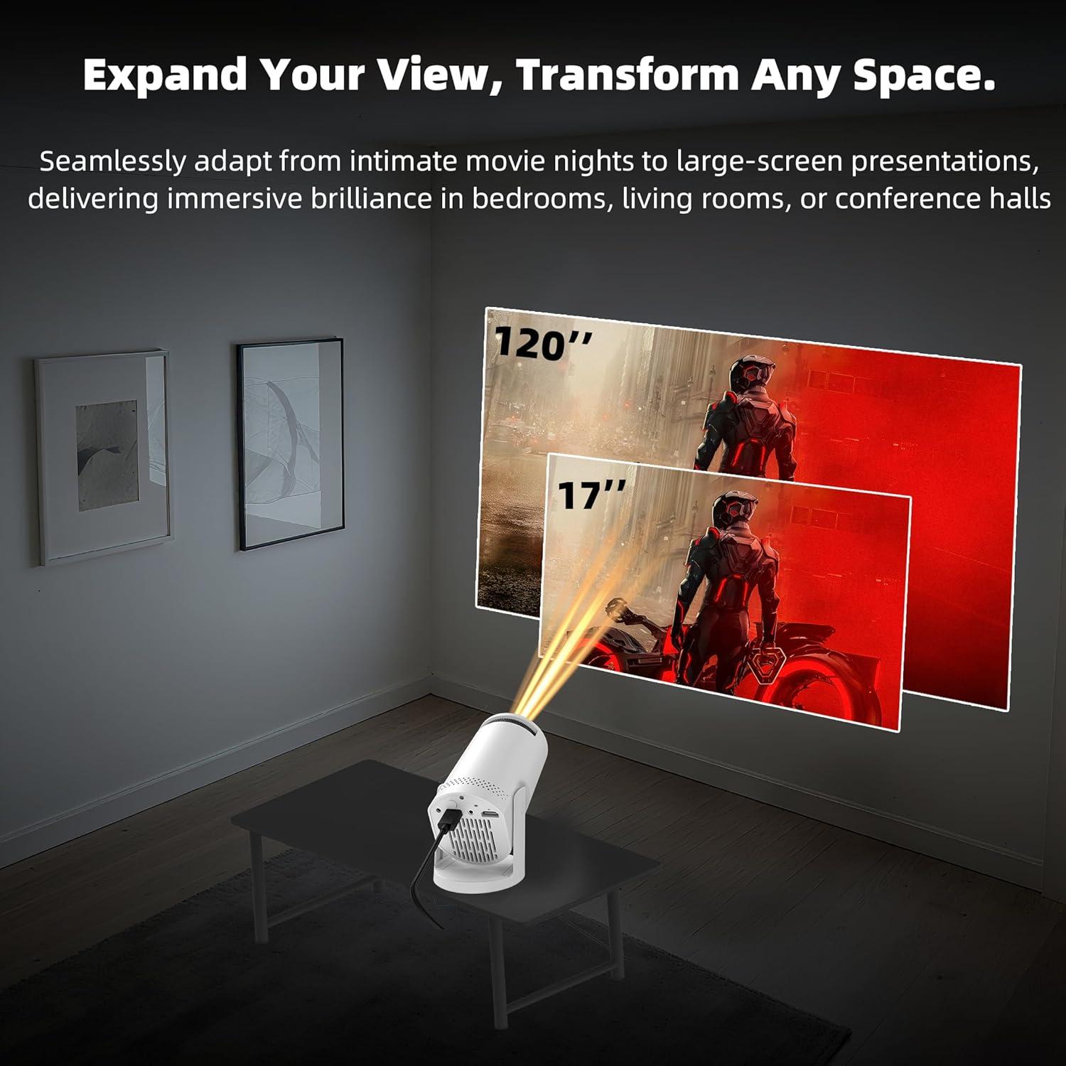 Proyector Mini Geylnxng Q5 1080P 180° Rotación 17-130"