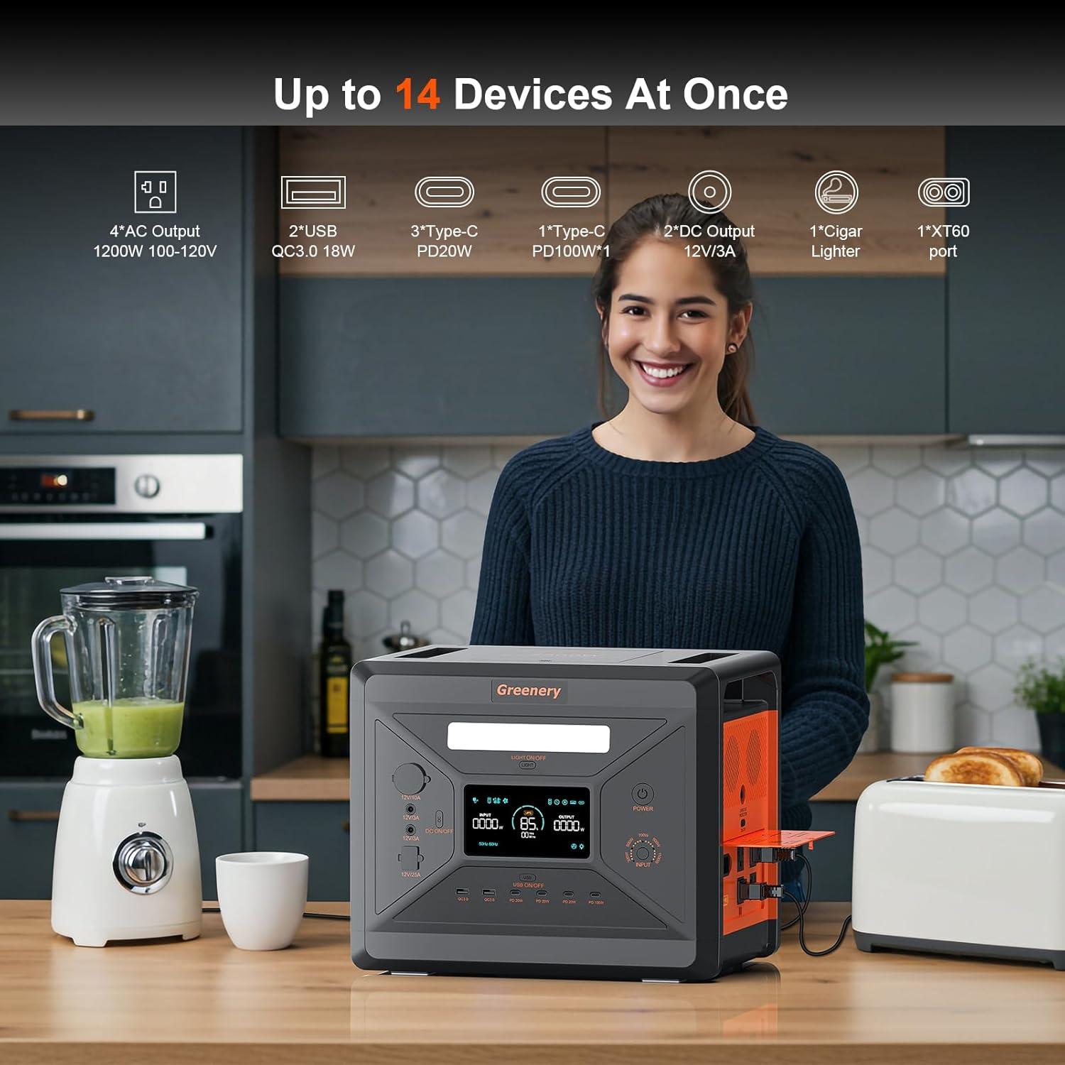 Estación de Energía Solar Greenery Q2501 Pro 2500W 2304Wh