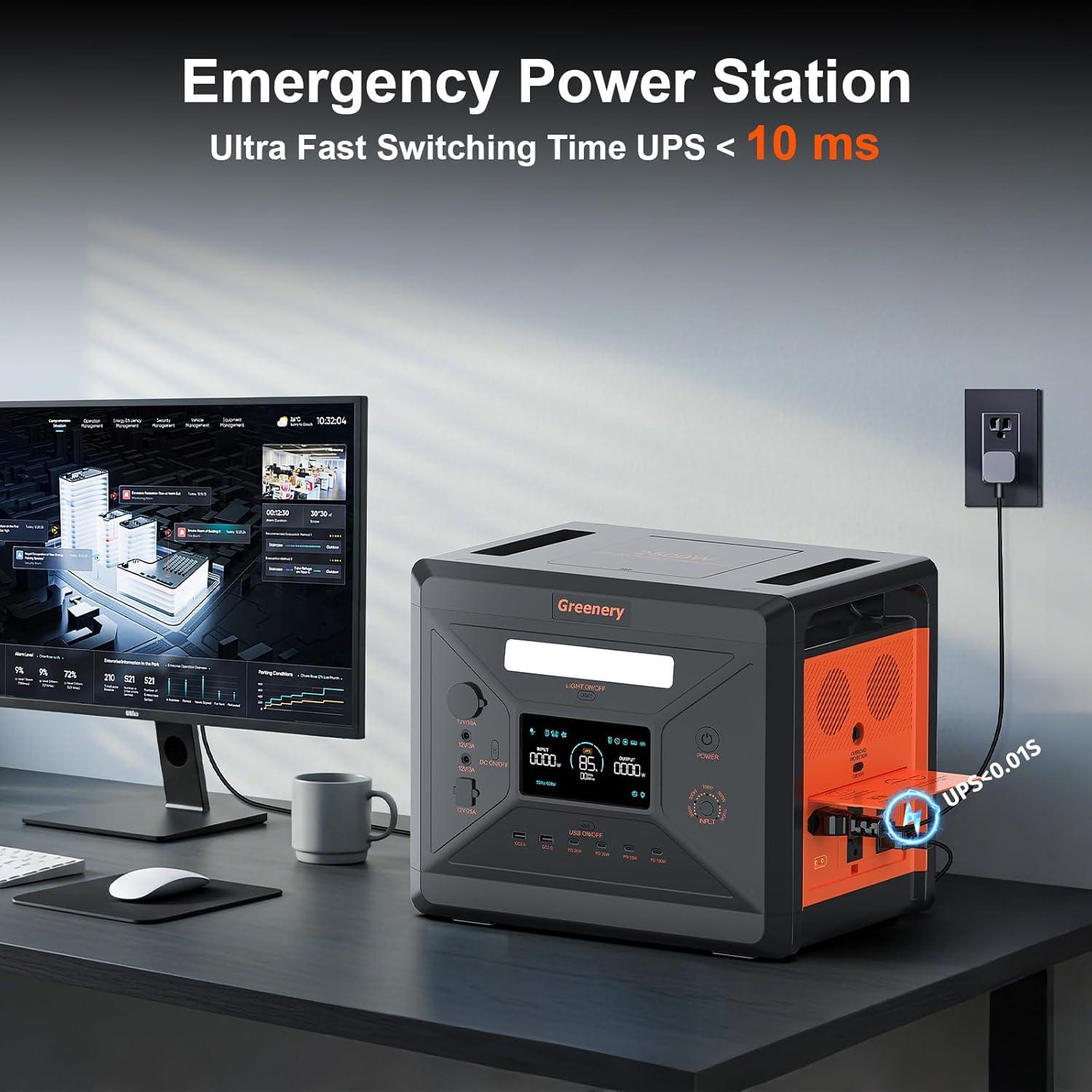 Estación de Energía Solar Greenery Q2501 Pro 2500W 2304Wh