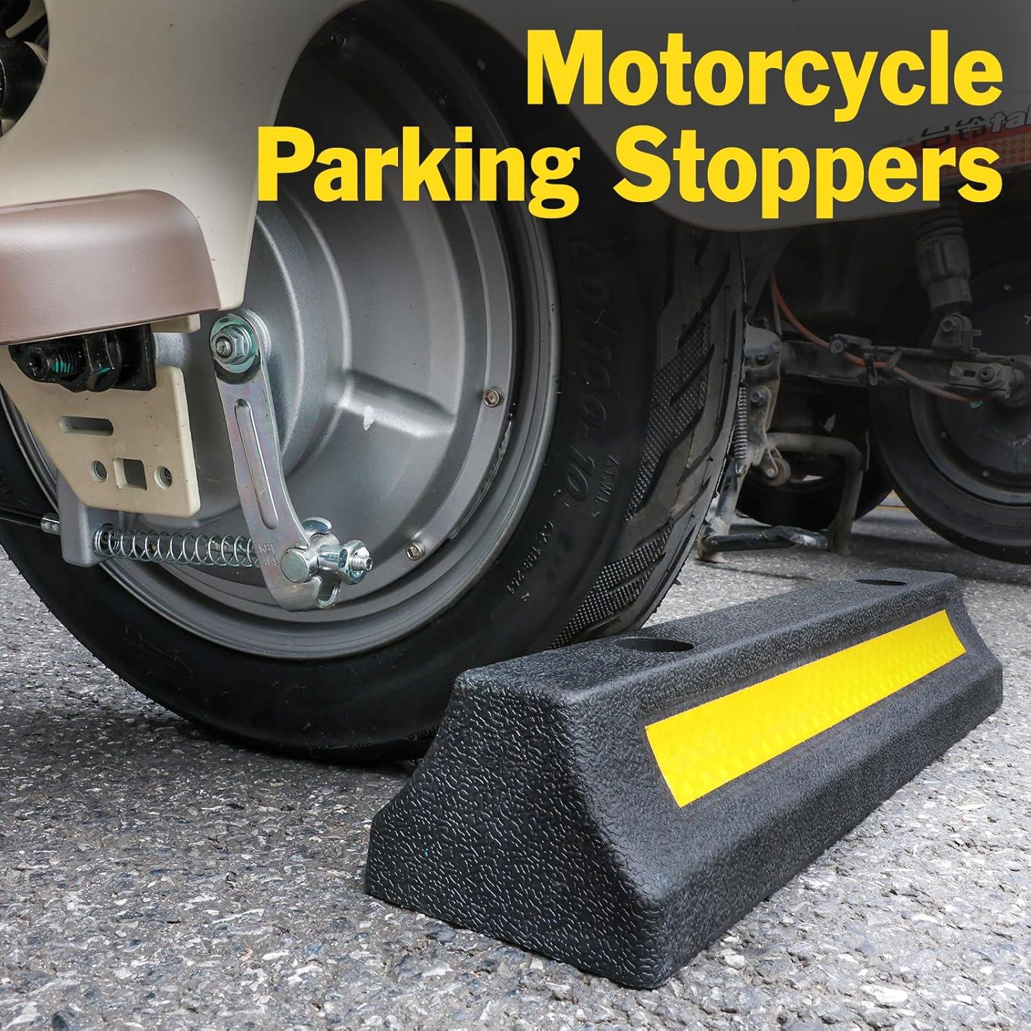 2 Topes de Estacionamiento para Garaje YesBes 42.93 cm Amarillo