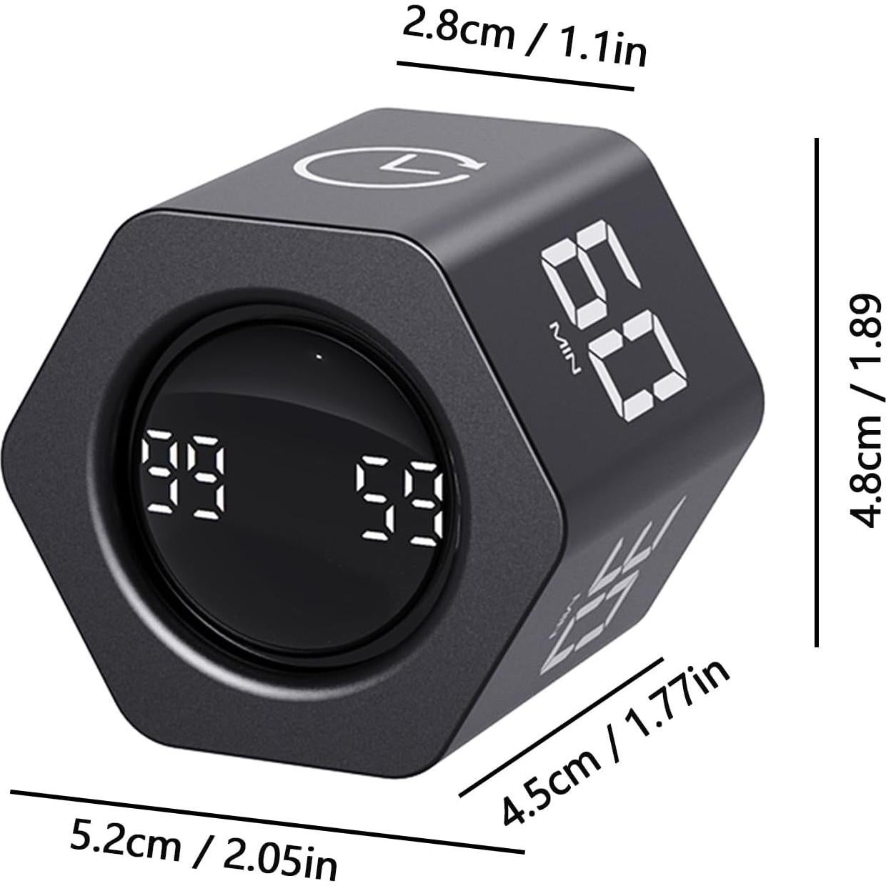 Temporizador Cubo Rotatorio SULVGO F6 Negro 3 Modos 5-50min