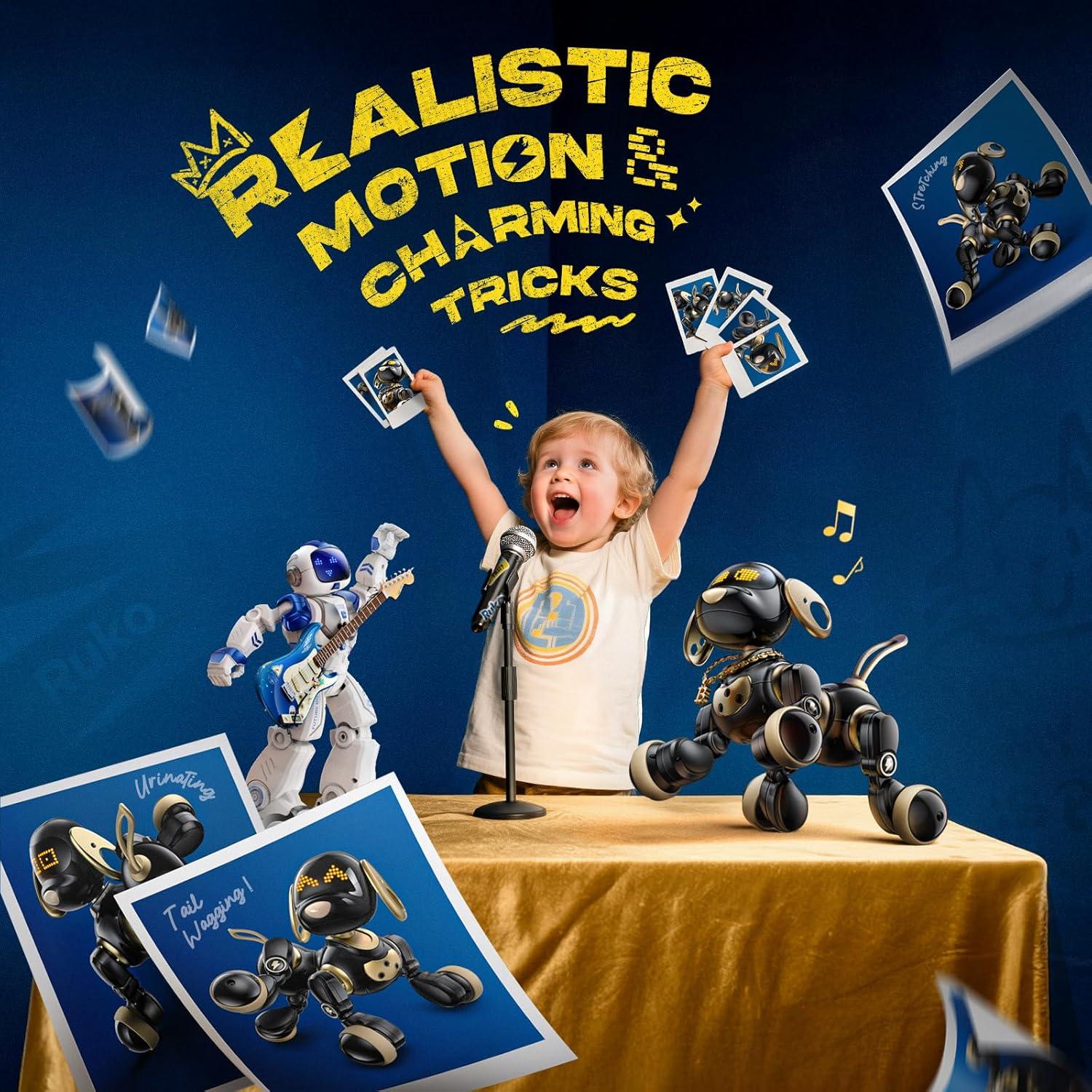 Robot Perro Interactivo Ruko 18011 con Control Remoto LED