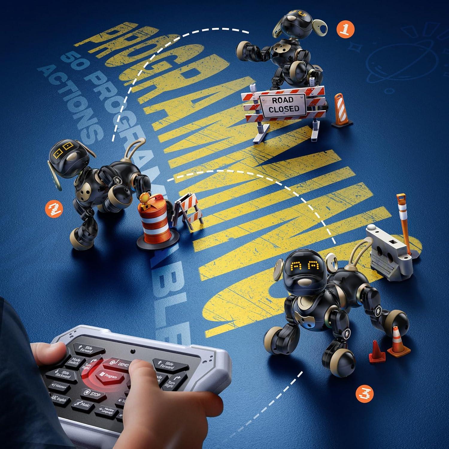 Robot Perro Interactivo Ruko 18011 con Control Remoto LED