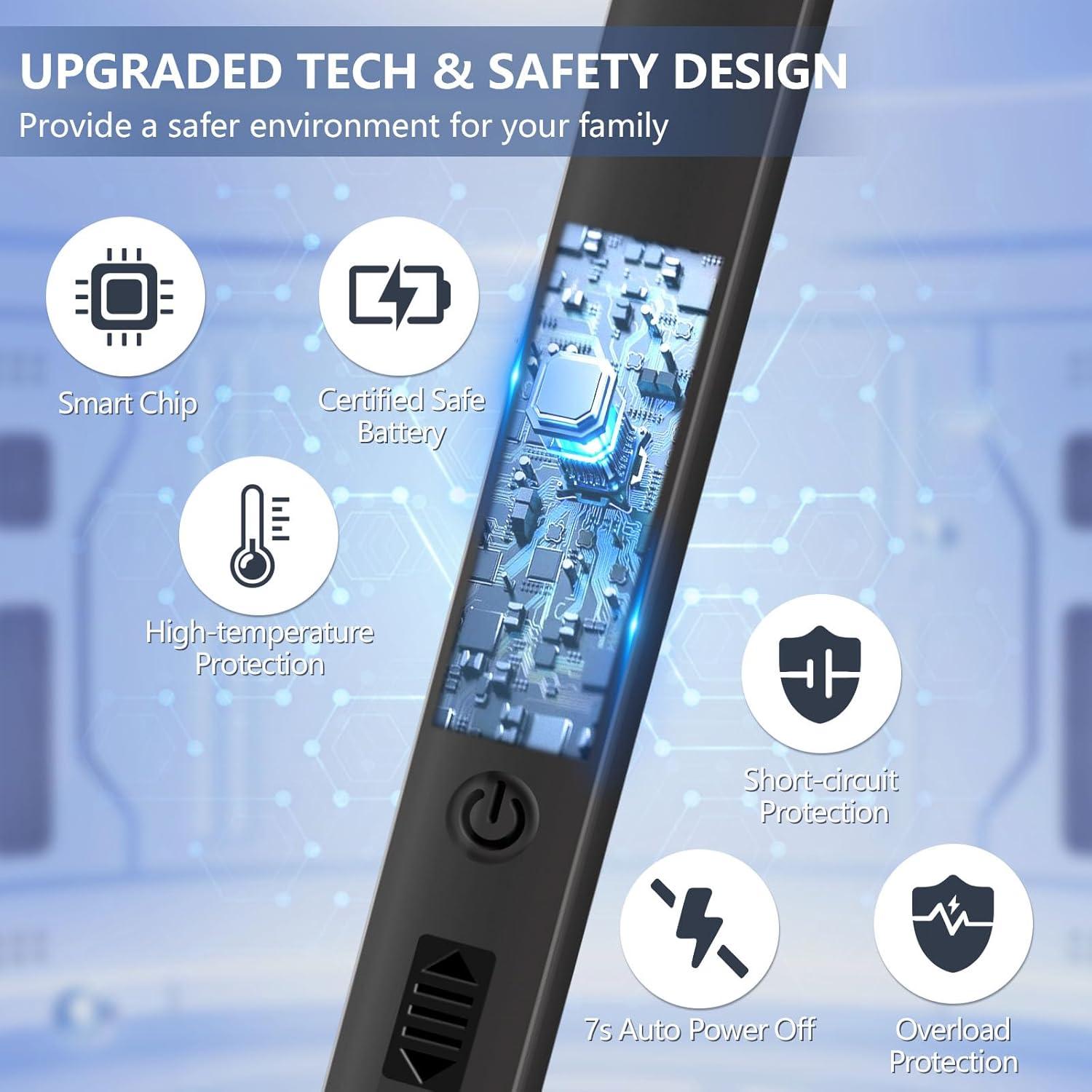 Encendedor Eléctrico a Prueba de Viento Koulate 20cm Negro