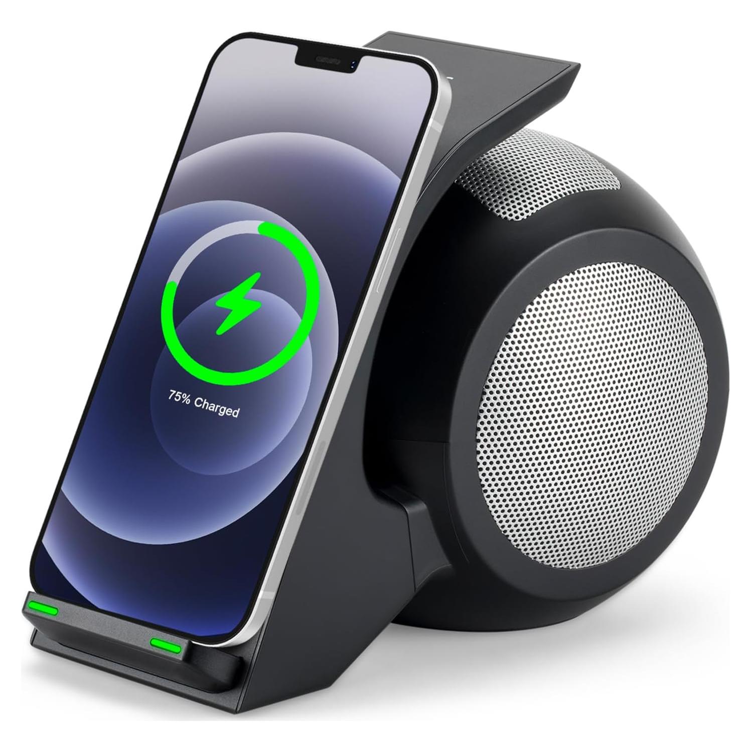 Altavoz Bluetooth CENSHI WN1 Cargador Inalámbrico 10W Negro