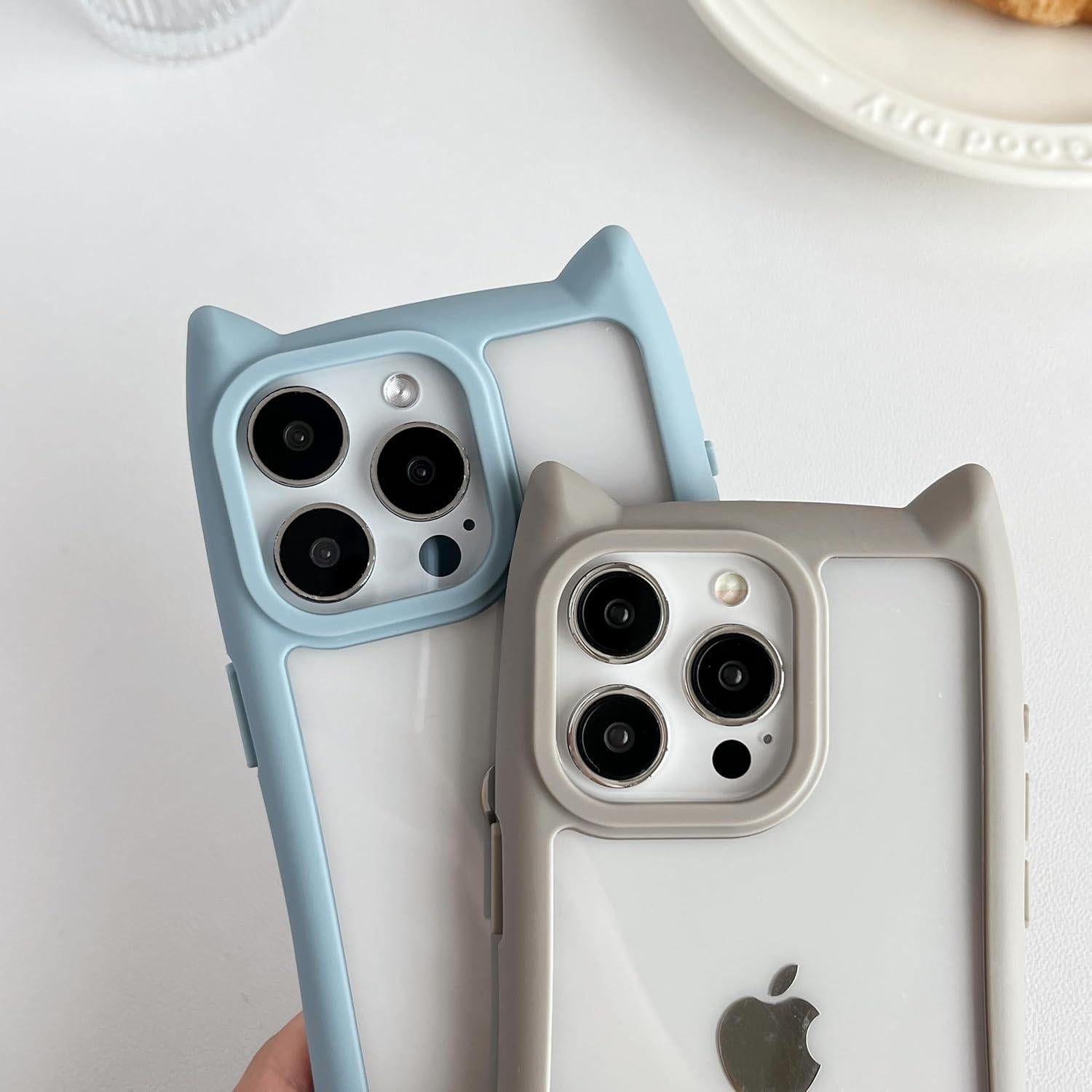 Funda protectora para iPhone 11 FLIRACON con orejas de gato
