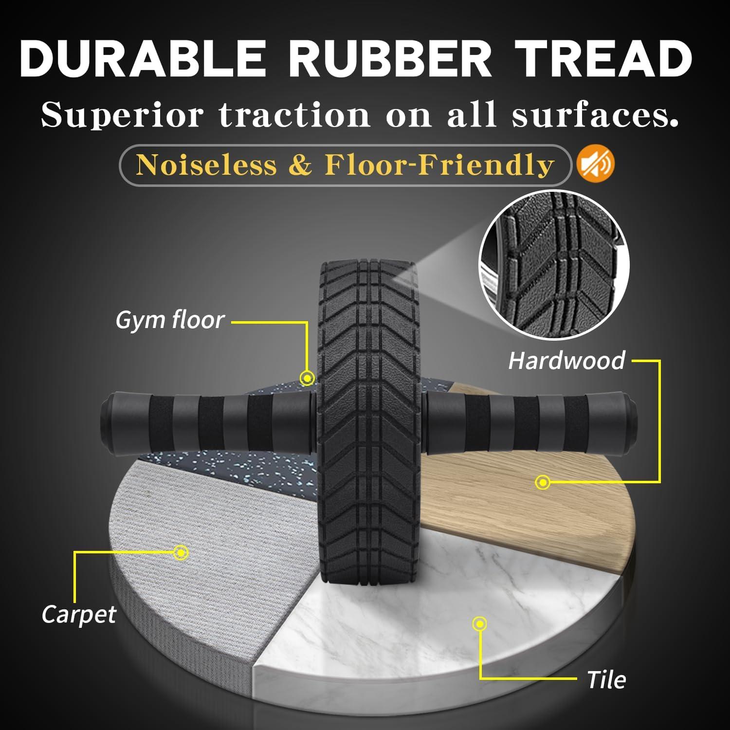 Rueda de Abdominales FEELCAT Rodillo Ab Negro 5.08 cm