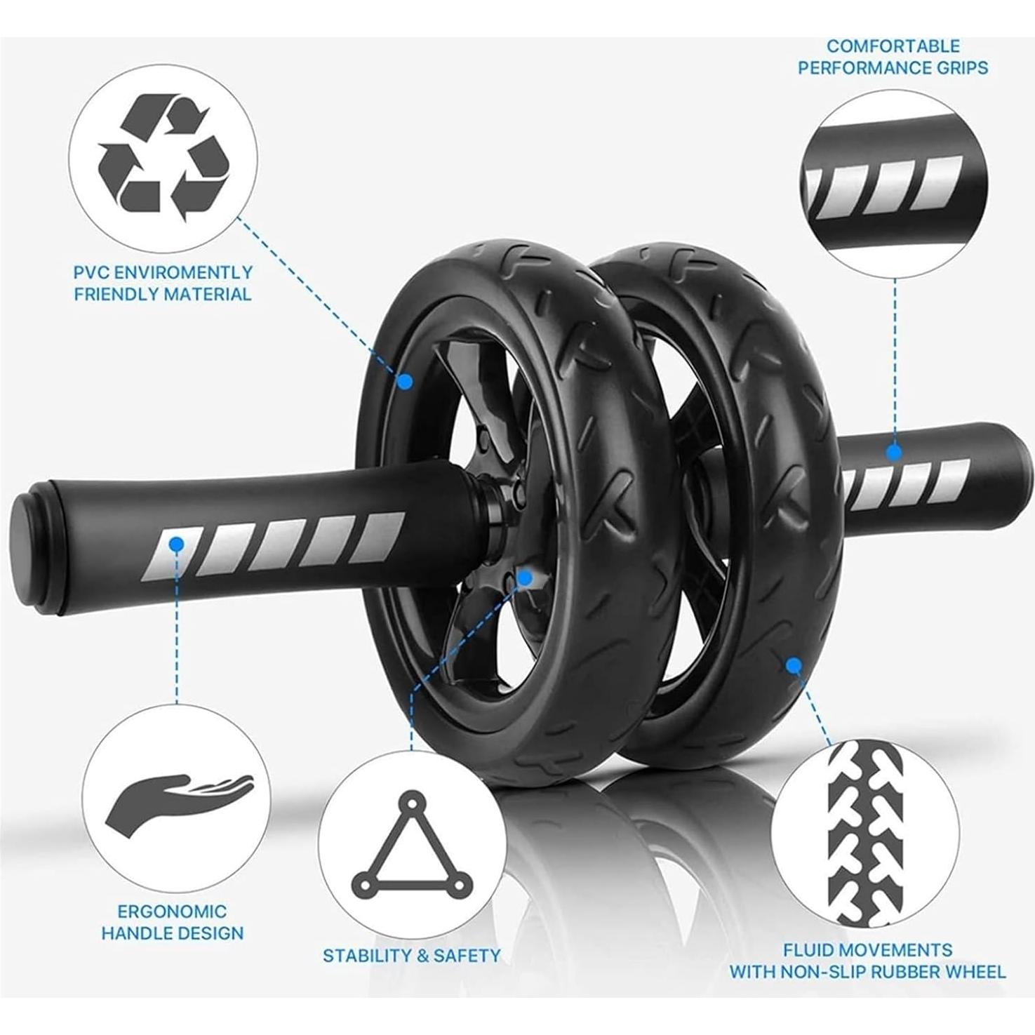 Rueda Abdominal Boinesnaw con Almohadilla y Mangos Antideslizantes