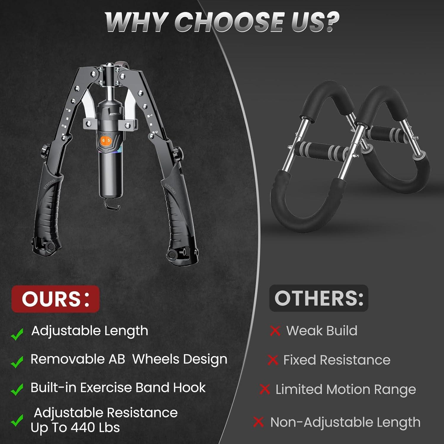 Entrenador de brazos WAKISA WA-YYBLQ 3 en 1 Hidráulico 10-200kg