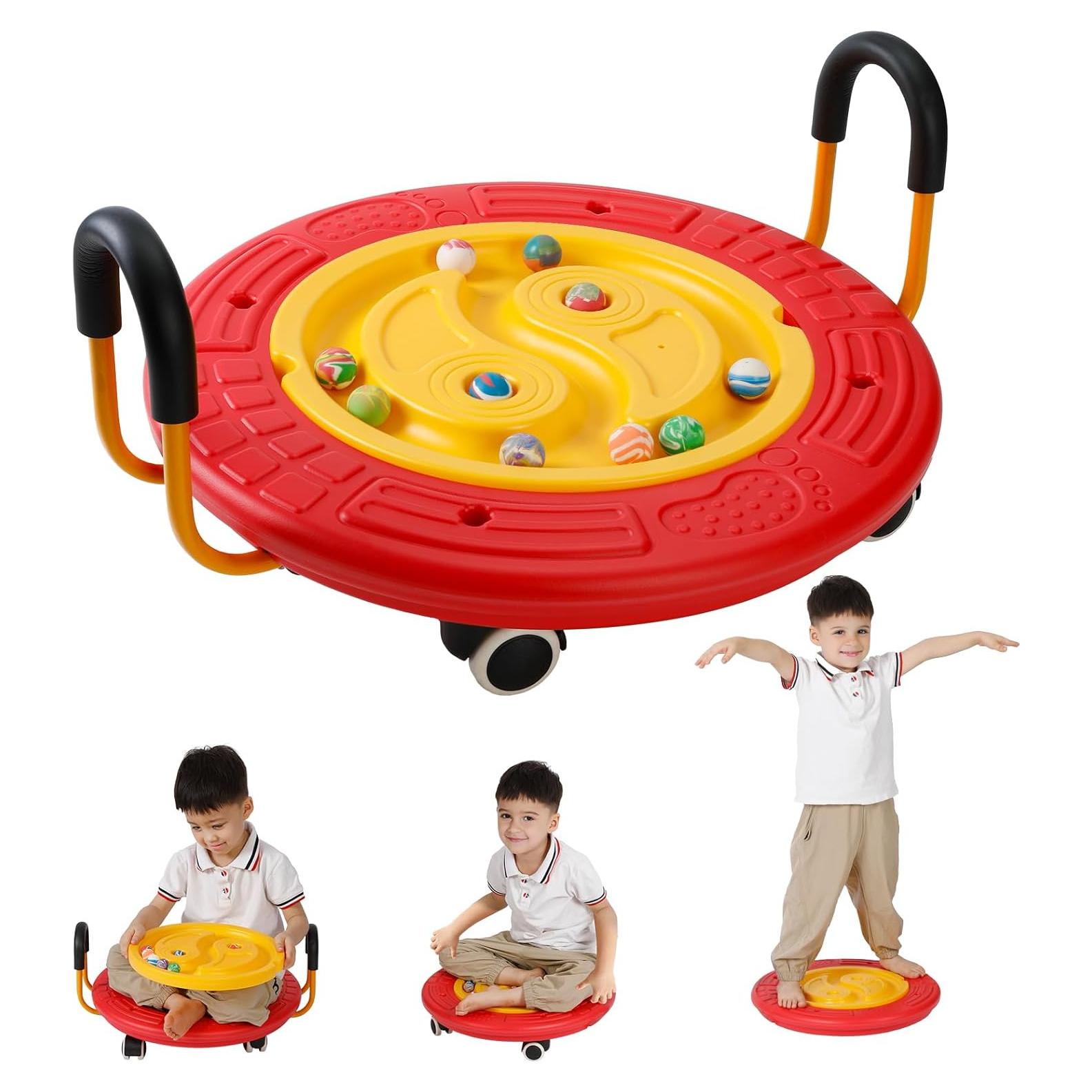 Tablero de Equilibrio 3-en-1 LLYJJKUWL para Niños - 46x46cm