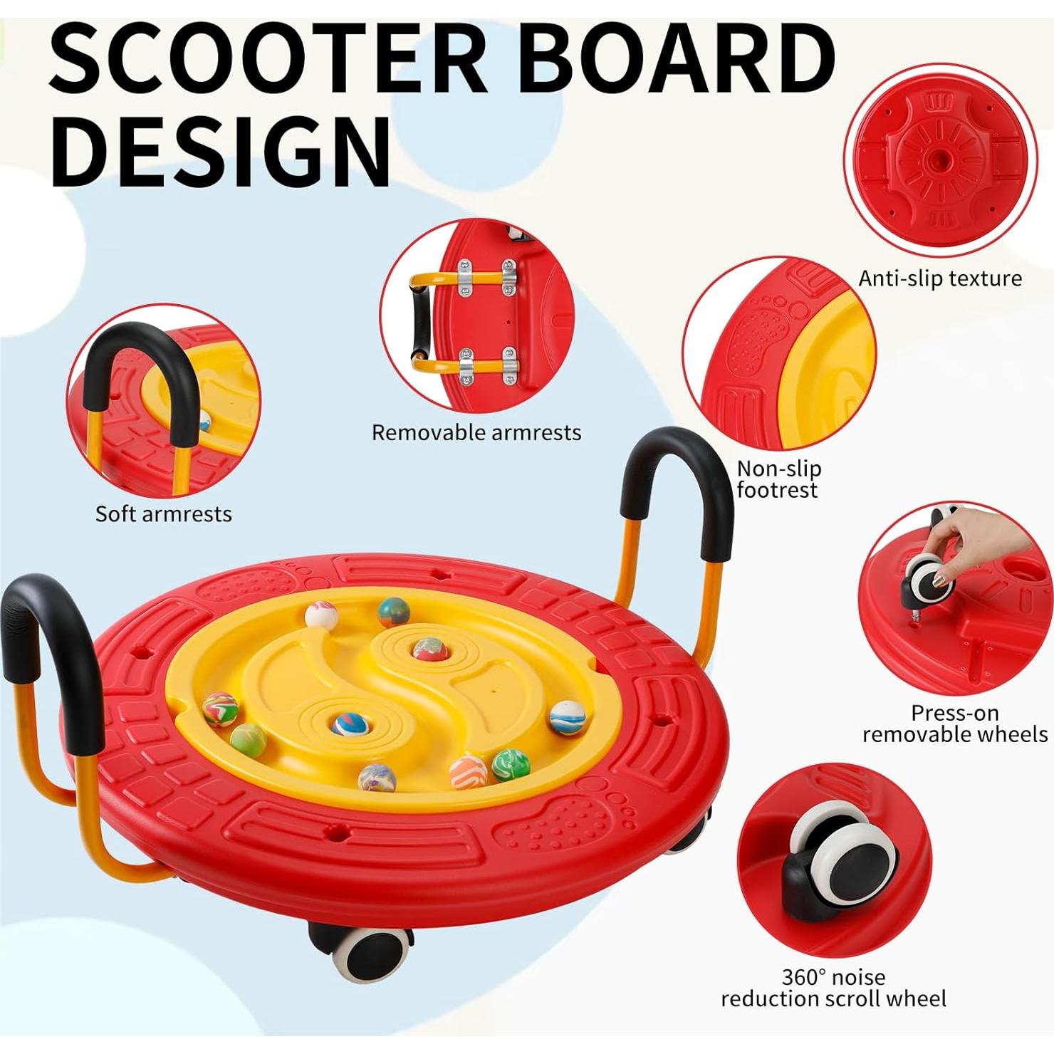 Tablero de Equilibrio 3-en-1 LLYJJKUWL para Niños - 46x46cm