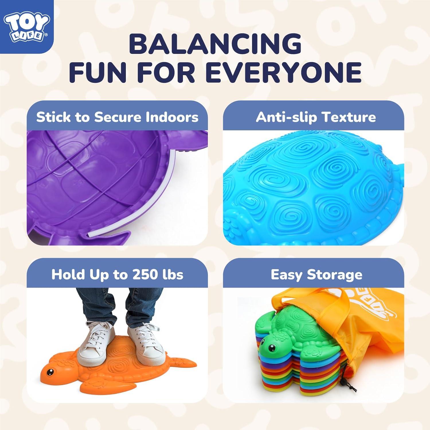 TOY Life 10 Piedras de Paso Multicolor para Niños 4-8 Años