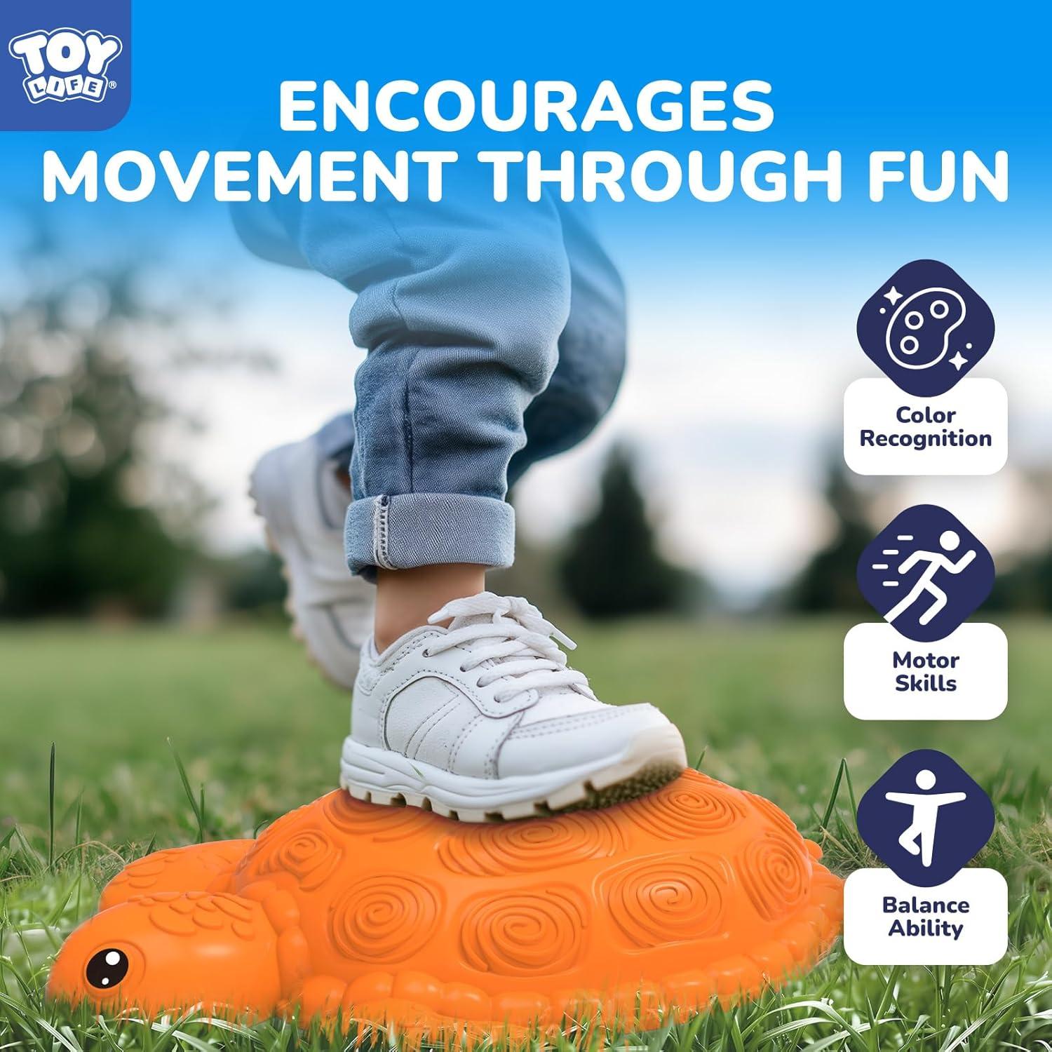 TOY Life 10 Piedras de Paso Multicolor para Niños 4-8 Años