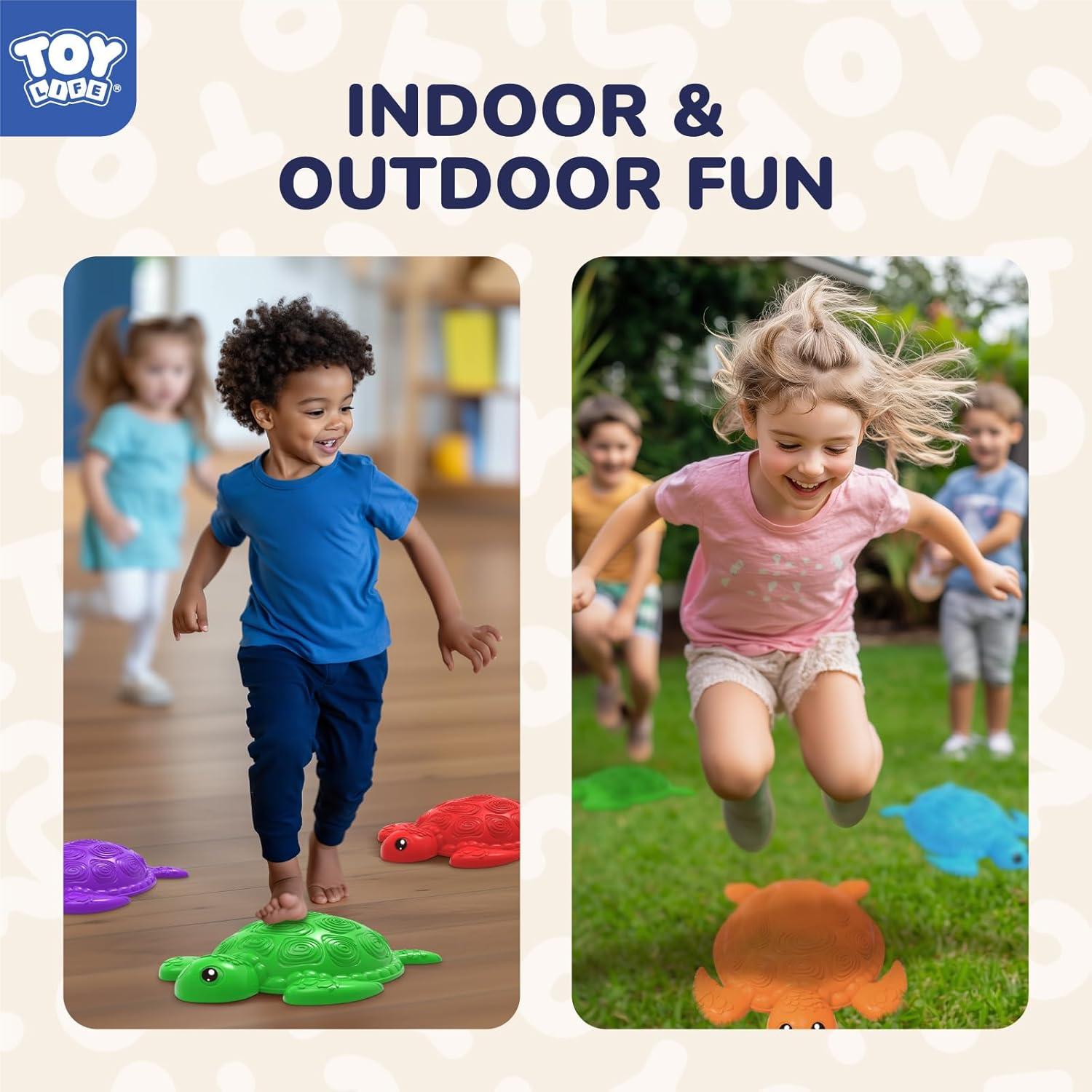 TOY Life 10 Piedras de Paso Multicolor para Niños 4-8 Años