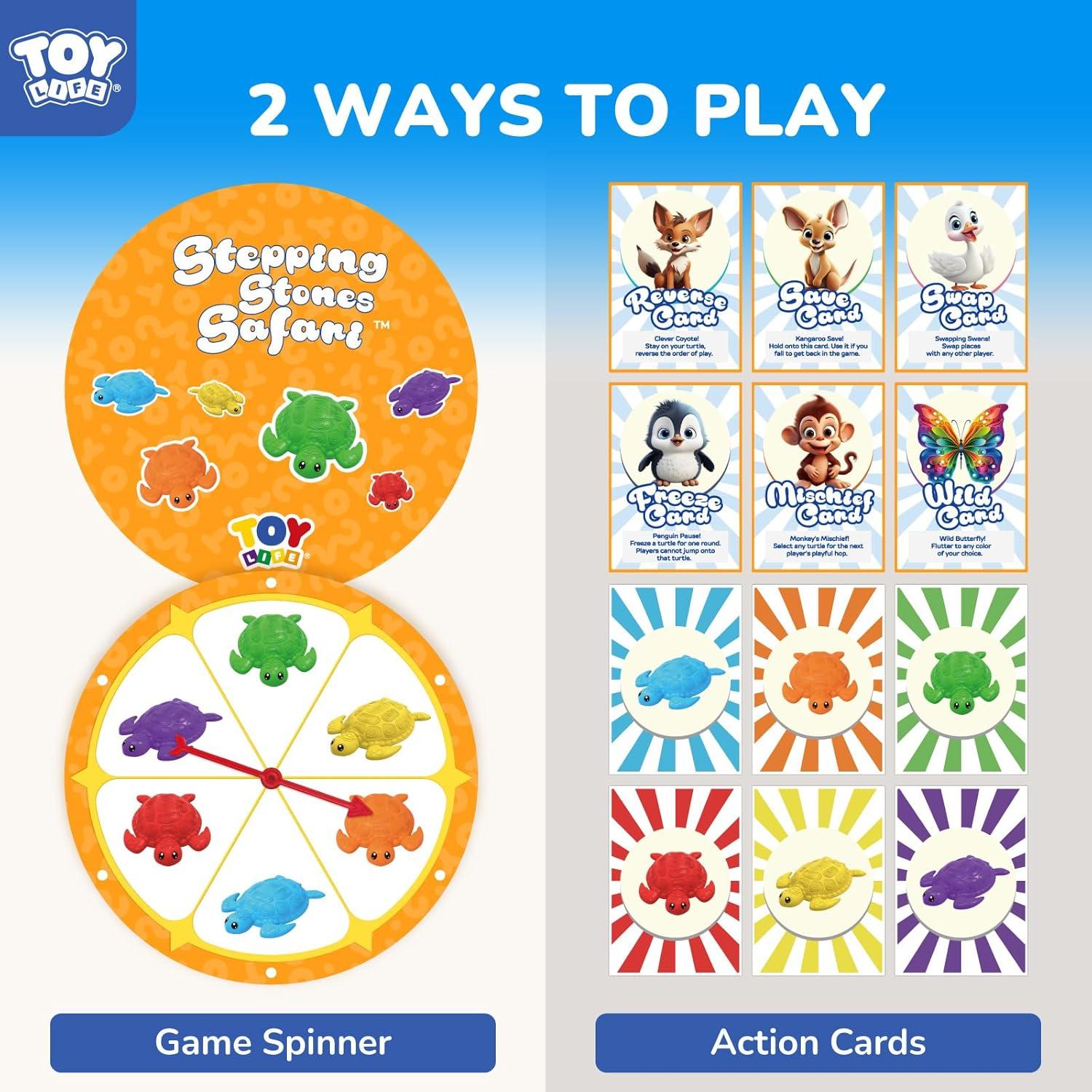 TOY Life 10 Piedras de Paso Multicolor para Niños 4-8 Años