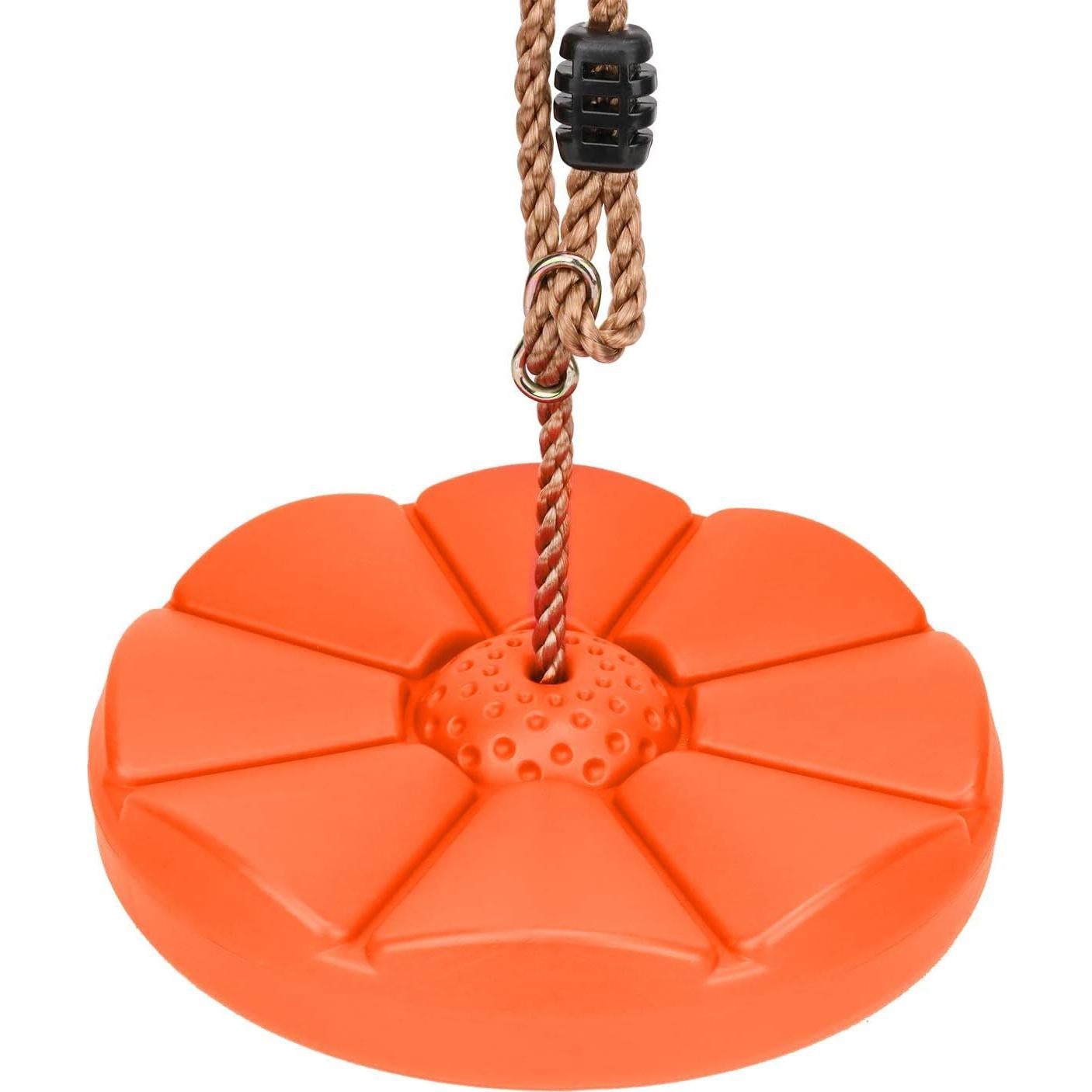 Columpio de Disco Sorbus Naranja para Niños - 28 cm, Ajustable