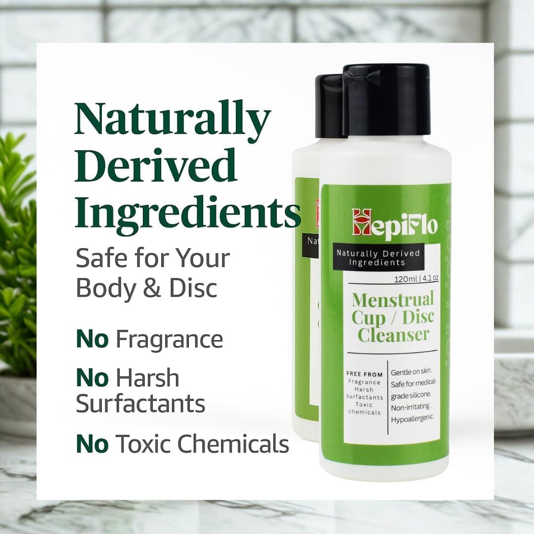 Gel Limpiador Menstrual HepiFlo 120ml - Natural y Hipoalergénico
