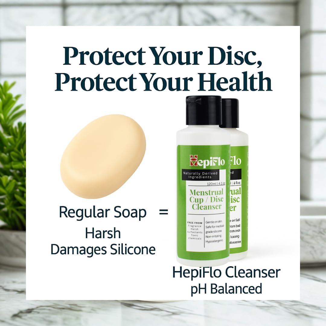 Gel Limpiador Menstrual HepiFlo 120ml - Natural y Hipoalergénico