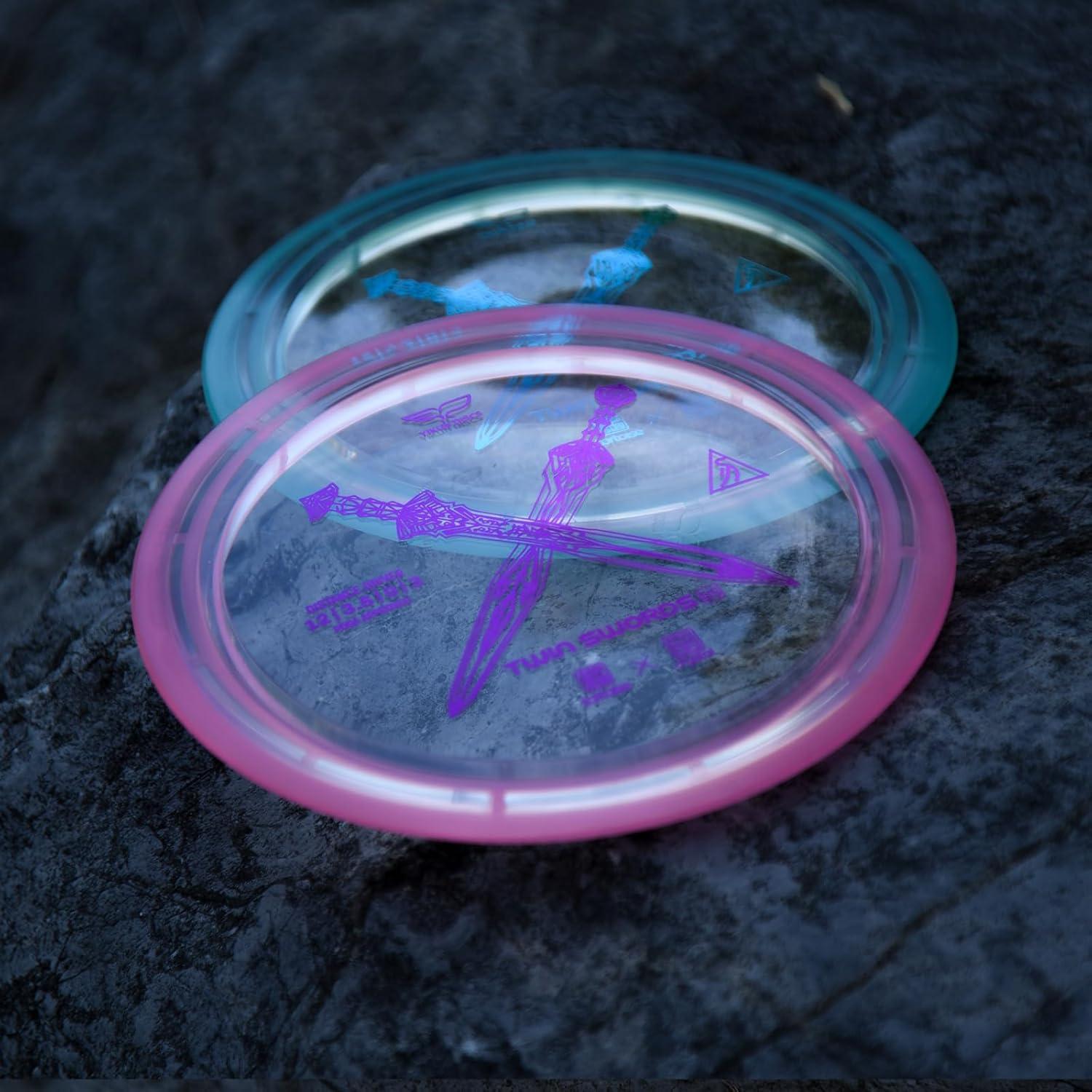 Disco de Golf Yikun Twin Swords 170-175g Rosa Transparente