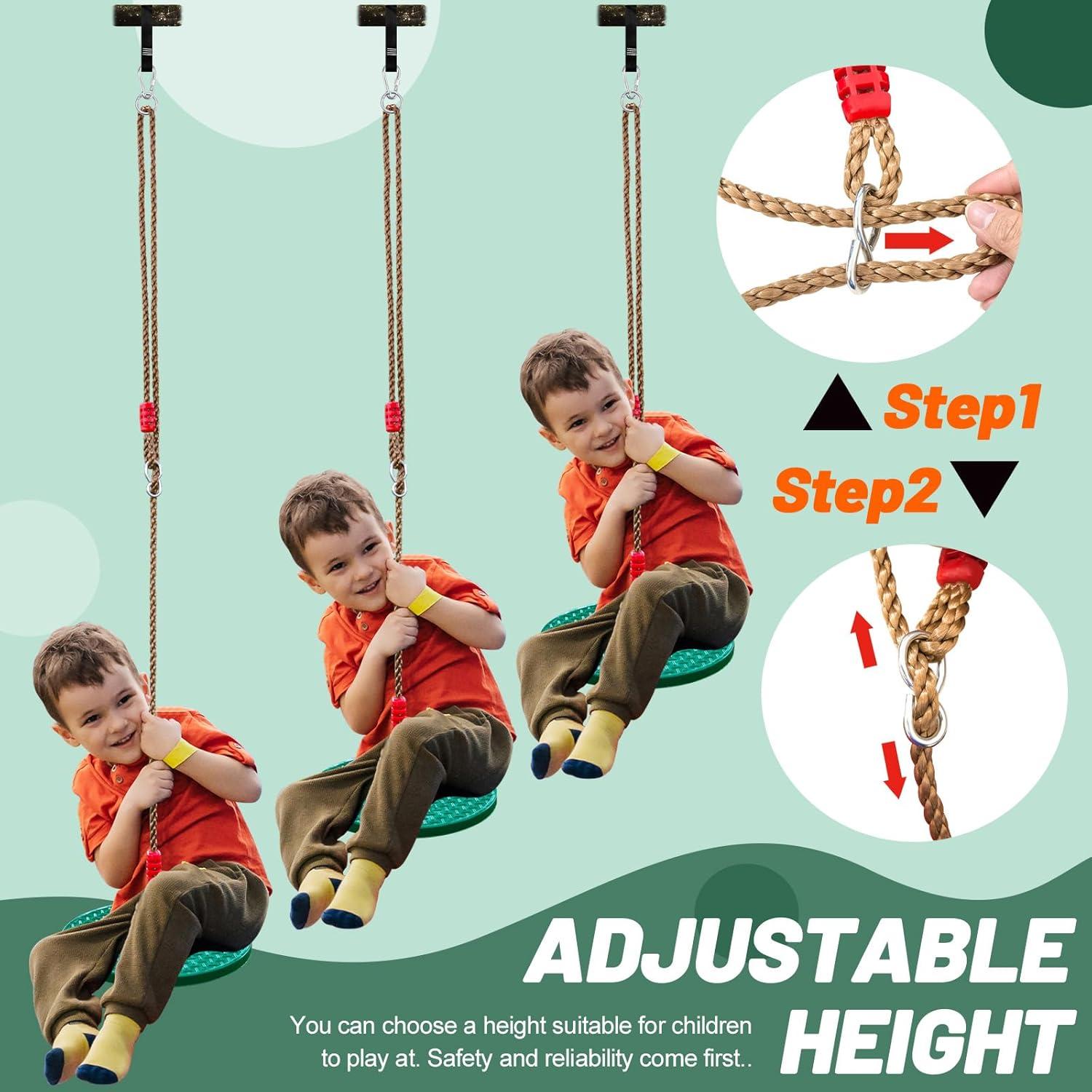 Columpio Giratorio Just.smile 360° para Niños Verde Oscuro