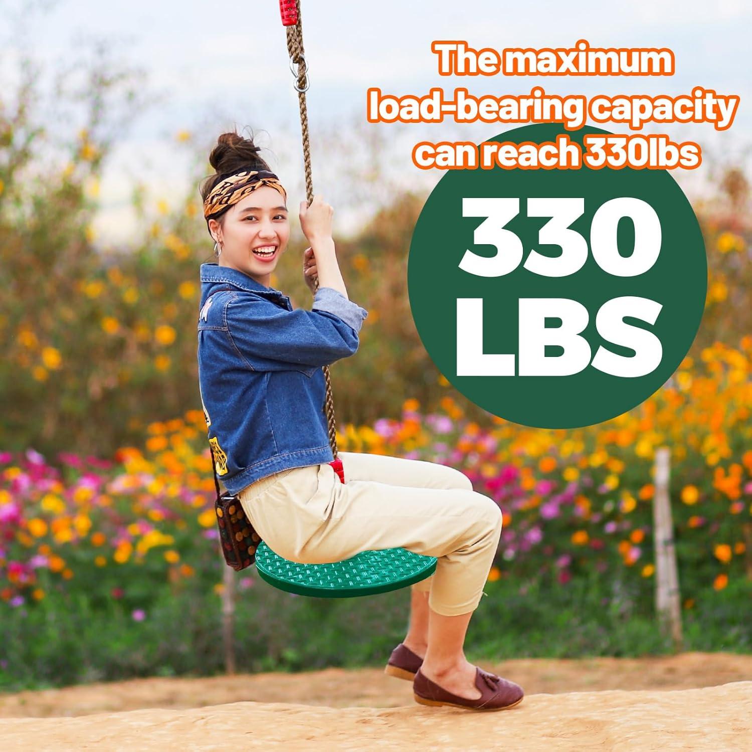 Columpio Giratorio Just.smile 360° para Niños Verde Oscuro