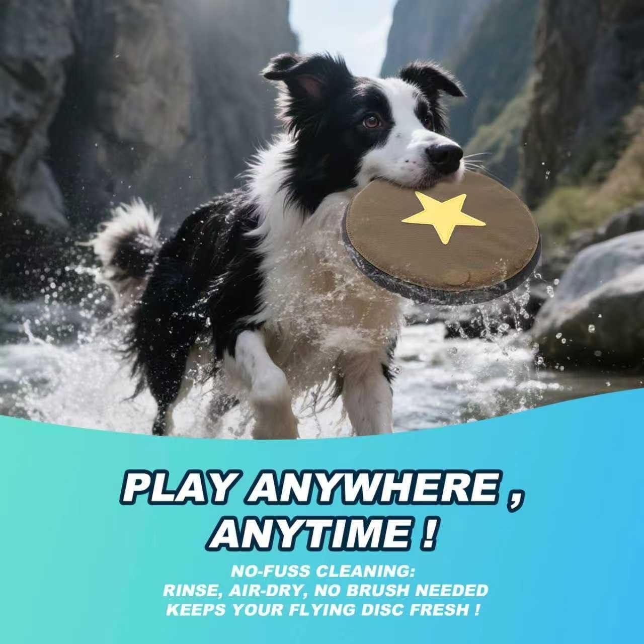 Disco Volador TSPRO para Perros Medianos y Grandes, Nylon Verde 24.1 cm