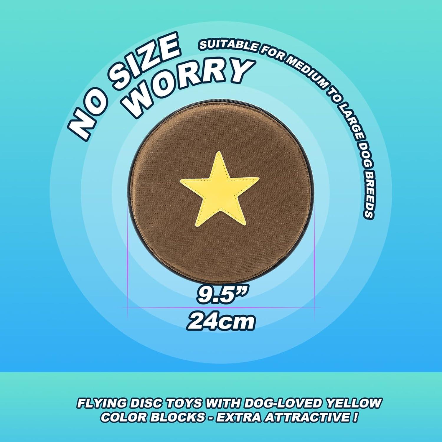 Disco Volador TSPRO para Perros Medianos y Grandes, Nylon Verde 24.1 cm