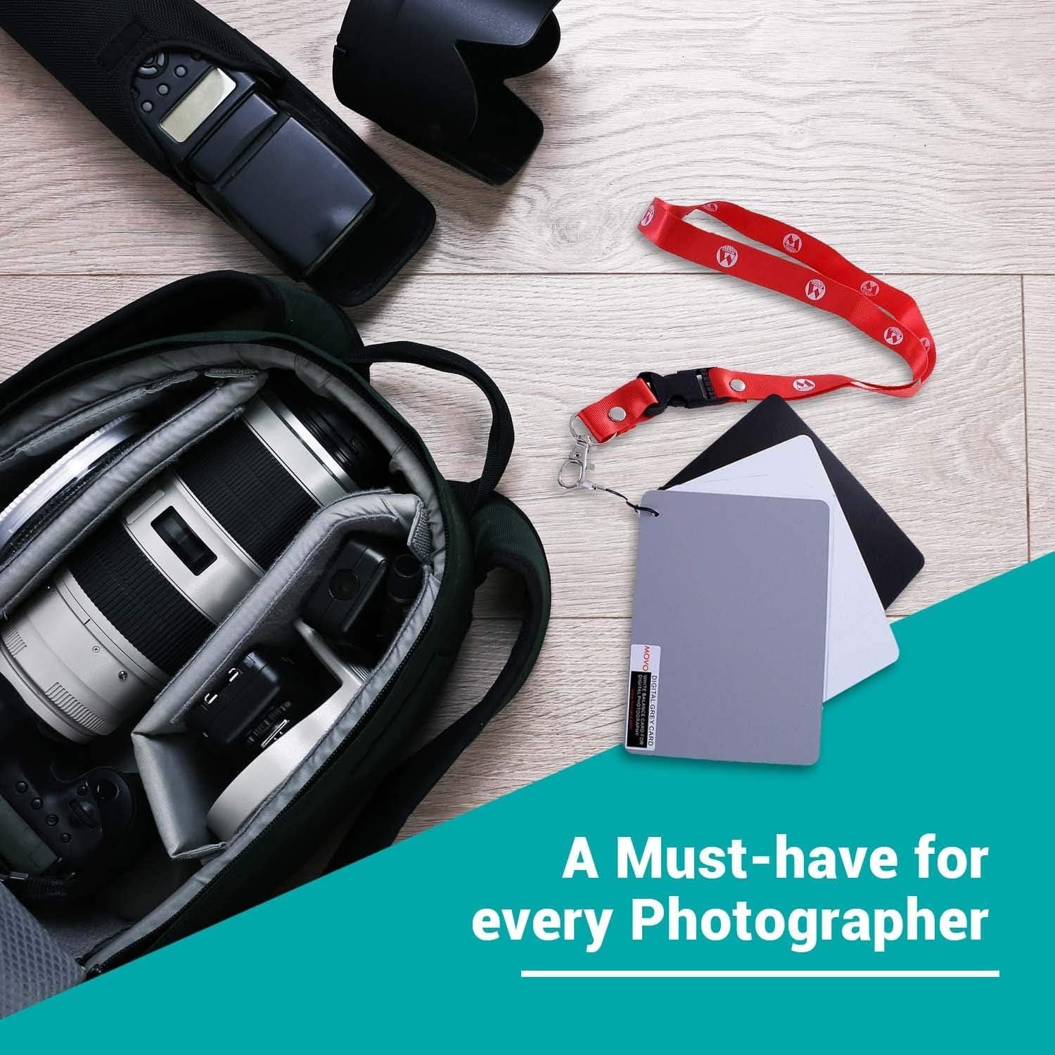 Juego de Tarjetas de Balance de Blancos Movo GC-2 12.7x10.2cm