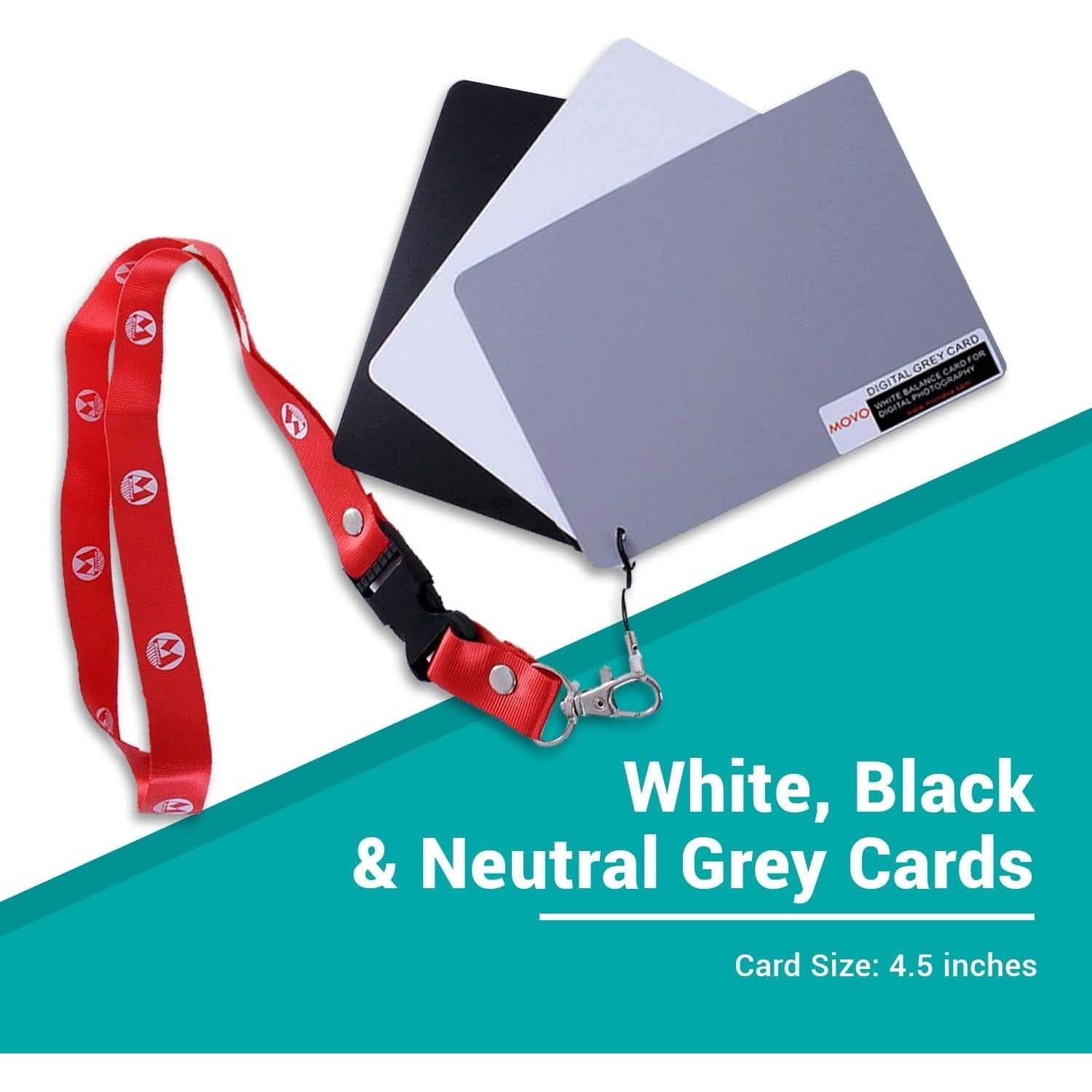 Juego de Tarjetas de Balance de Blancos Movo GC-2 12.7x10.2cm