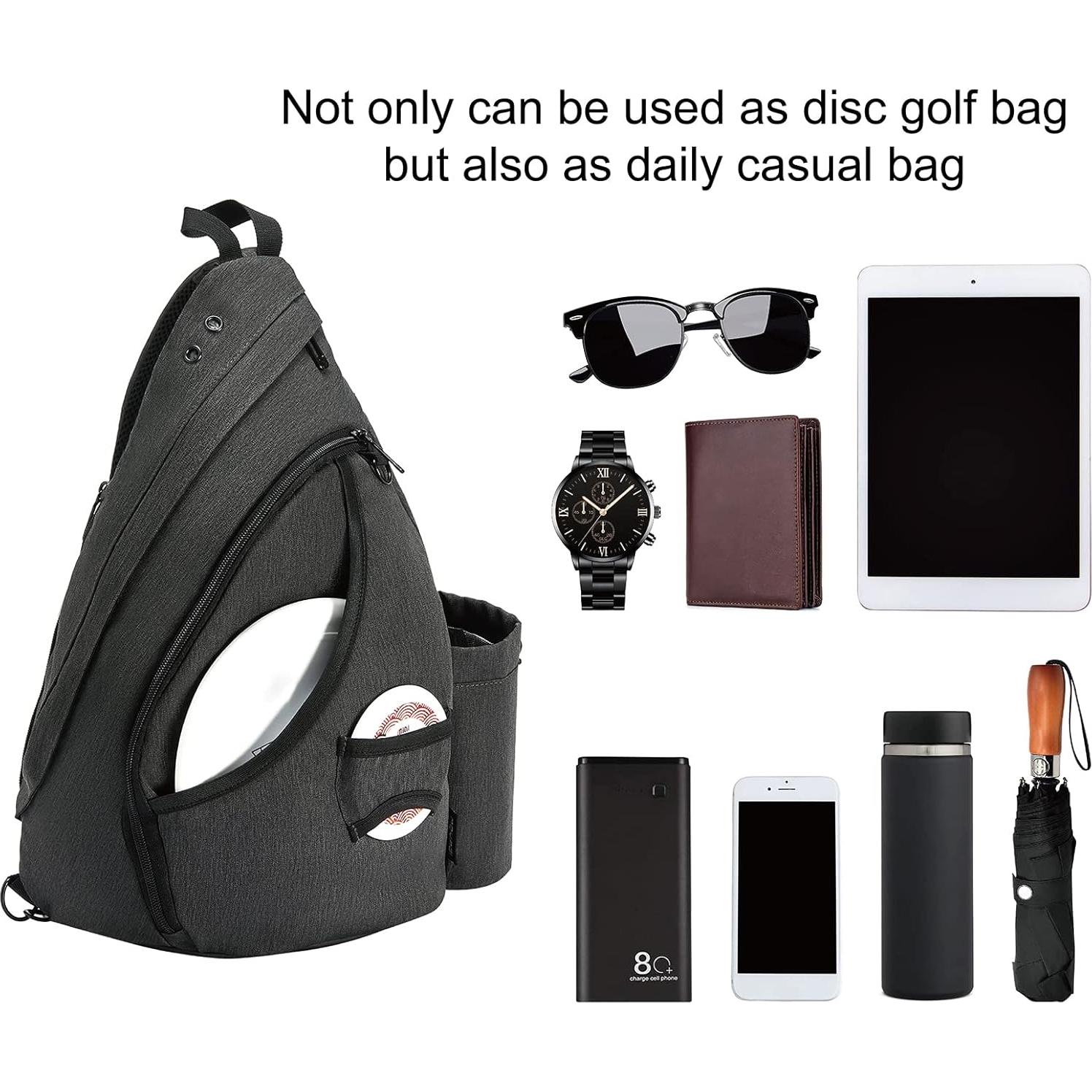 Bolsa de Golf de Disco MYQ MOYAQI con Soporte y Capacidad 8-10 Discos