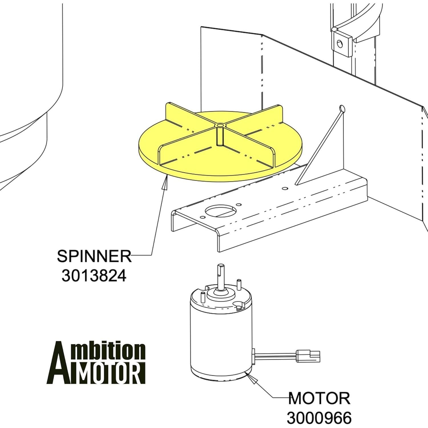 Disco de Spinner de Esparcidor 20.32 cm PP con Tornillo Inoxidable