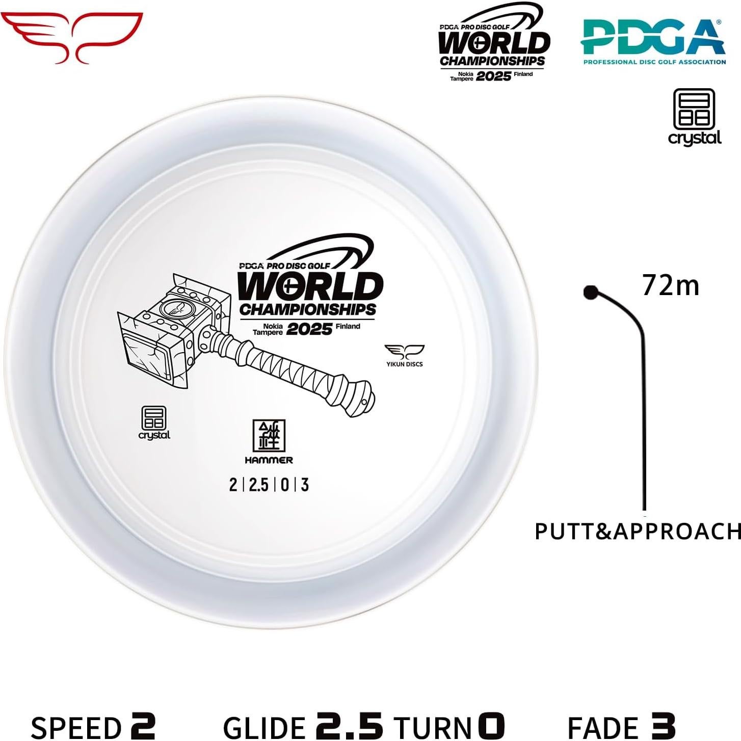 Martillo Disco de Golf Yikun CSCP-HAMMER 170-176g Edición 2025