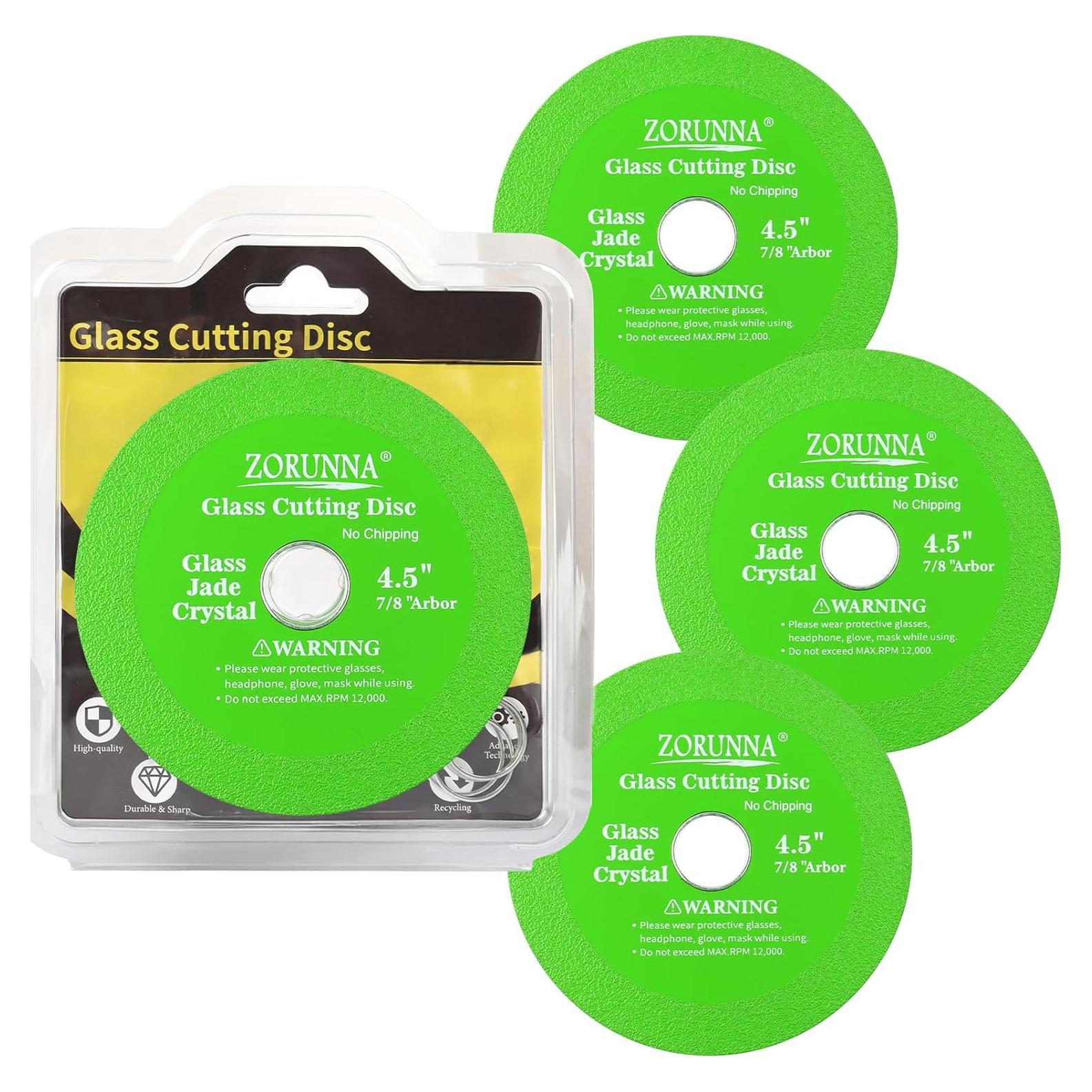 Disco de Corte de Vidrio ZORUNNA 4.5" 3 Piezas Diamante