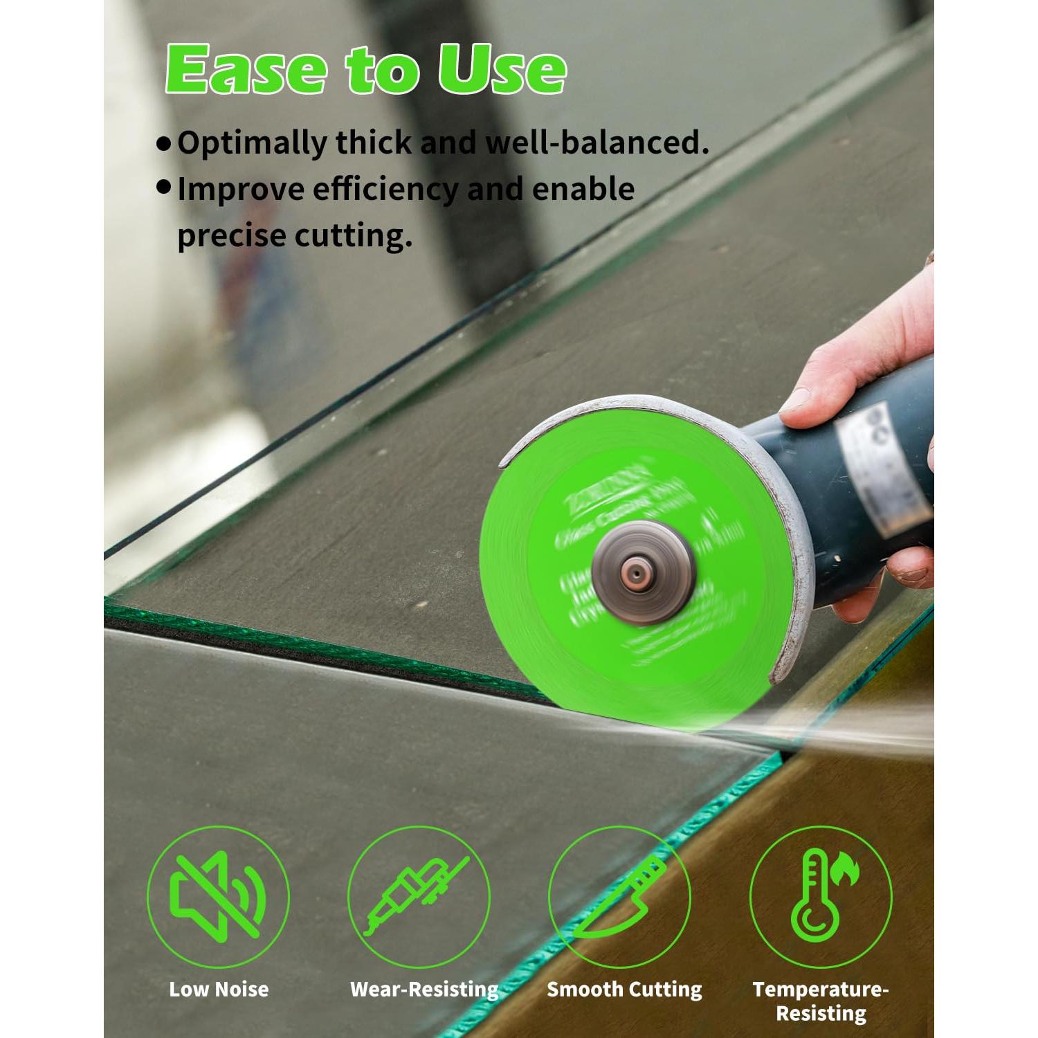 Disco de Corte de Vidrio ZORUNNA 4.5" 3 Piezas Diamante