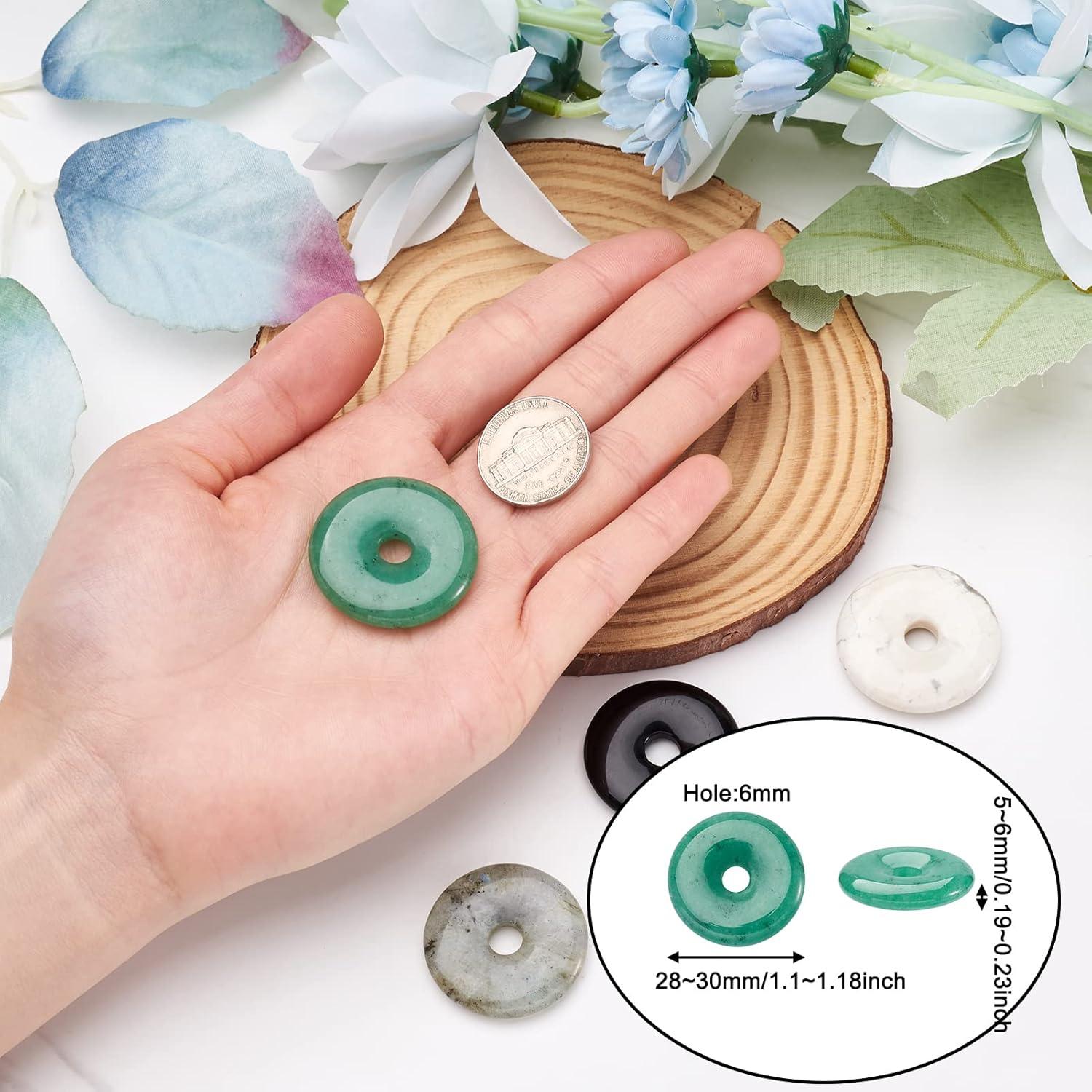 Colgantes de Piedra Natural Fashewelry 5 Pcs 28-30mm