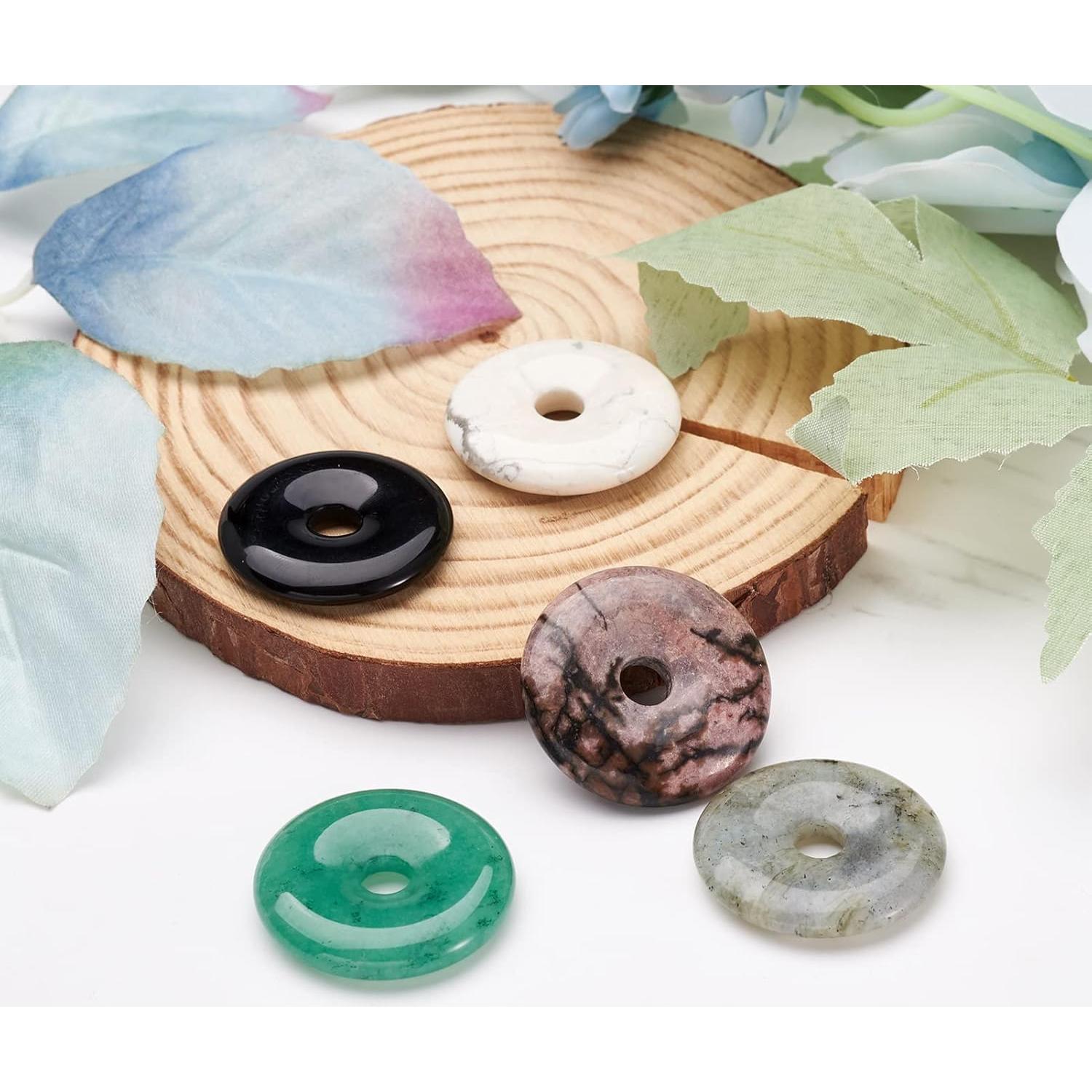 Colgantes de Piedra Natural Fashewelry 5 Pcs 28-30mm