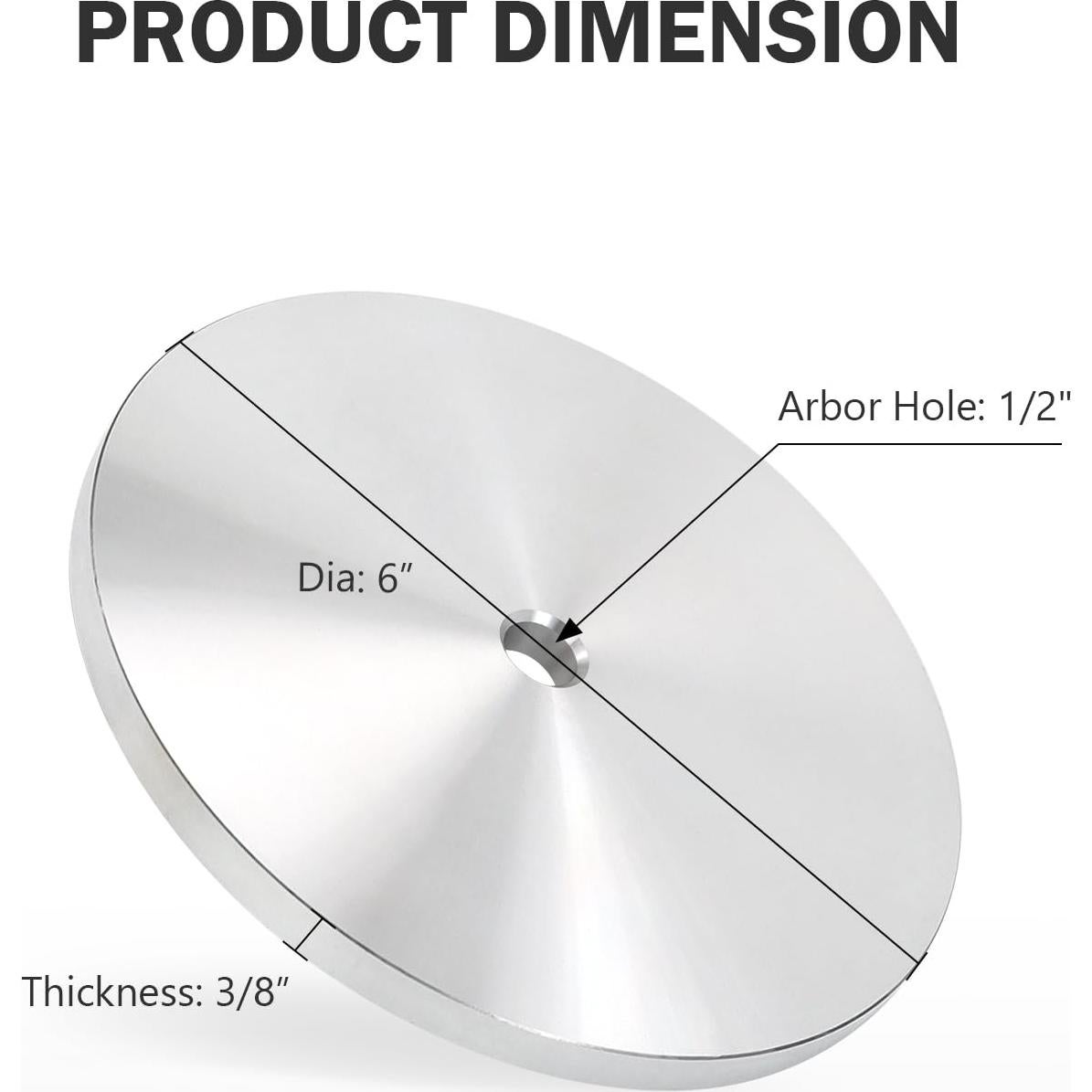 Placa Base de Aluminio 6" (15.24 cm) para Rectificado QZATTCAEN